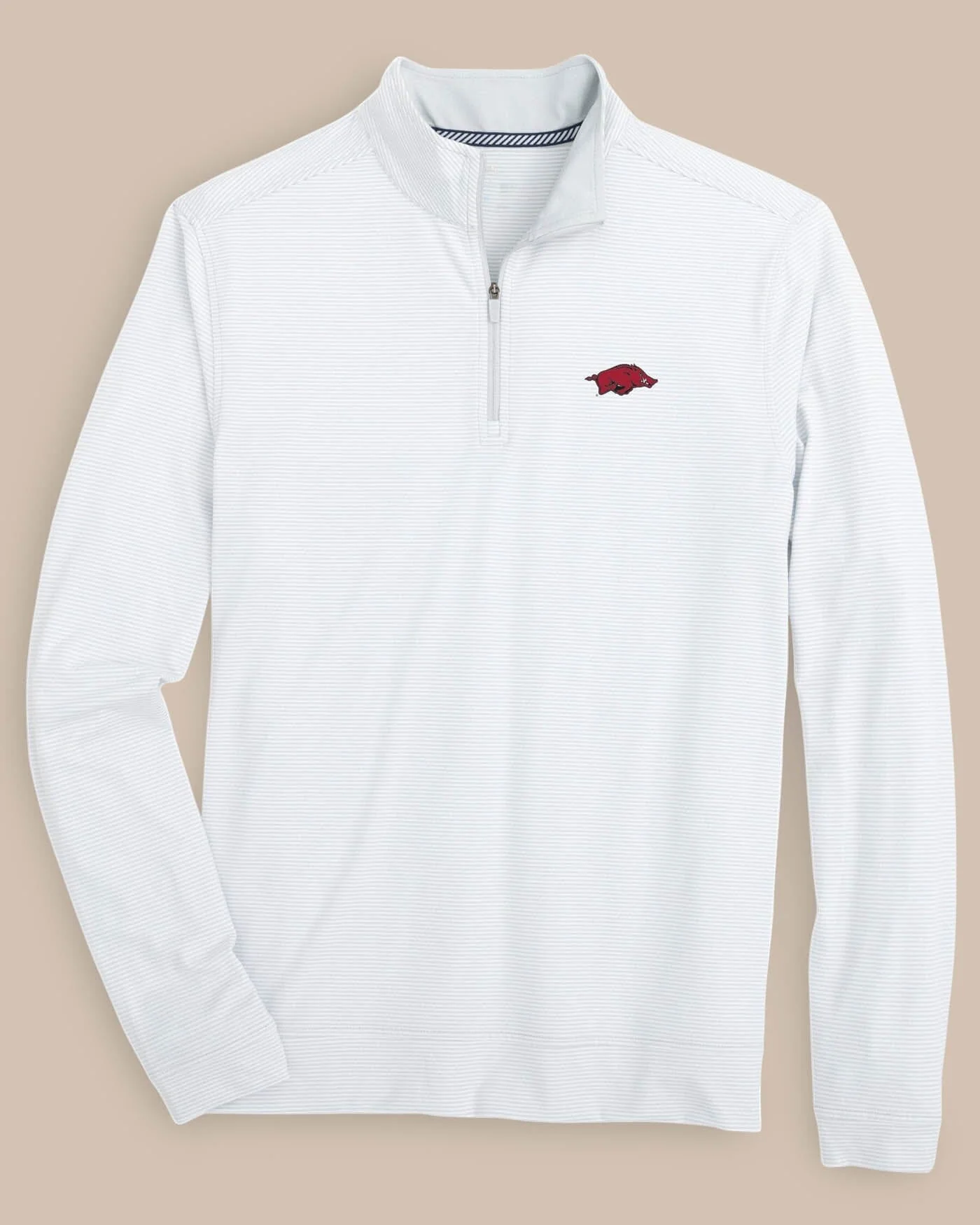Arkansas Razorbacks Cruiser Micro-Stripe Heather Quarter Zip - Image 3
