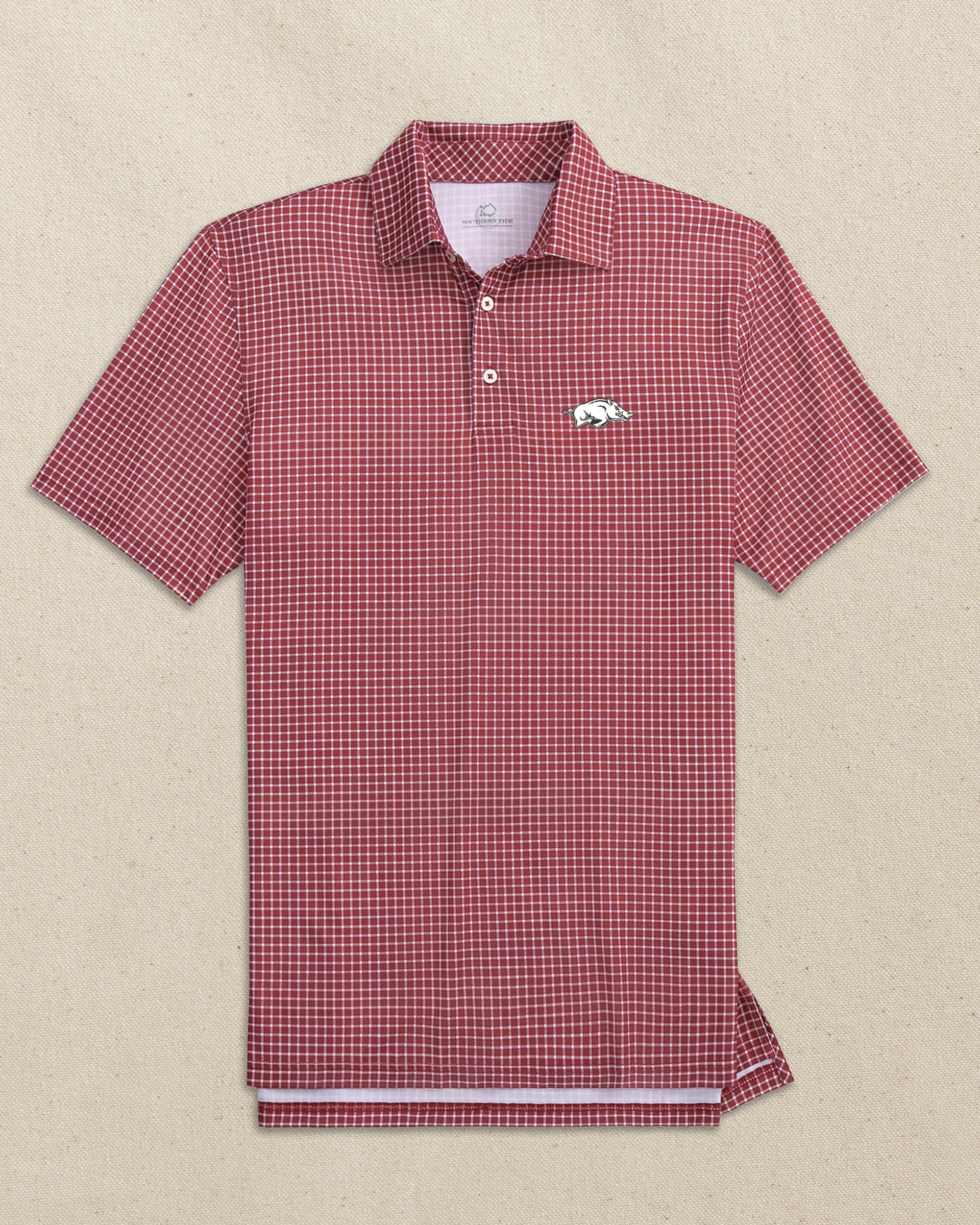 Arkansas Razorbacks Driver Dunes Edge Plaid Polo - Image 4