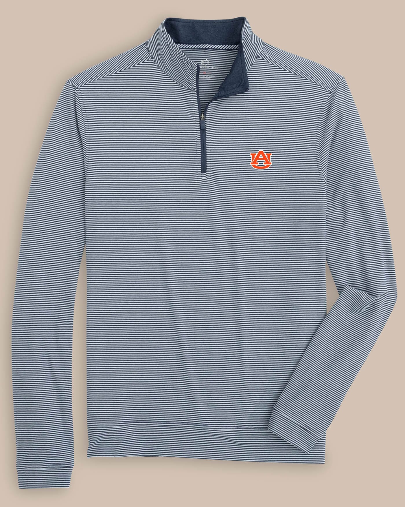 Auburn Tigers Cruiser Micro-Stripe Heather Quarter Zip - Image 3
