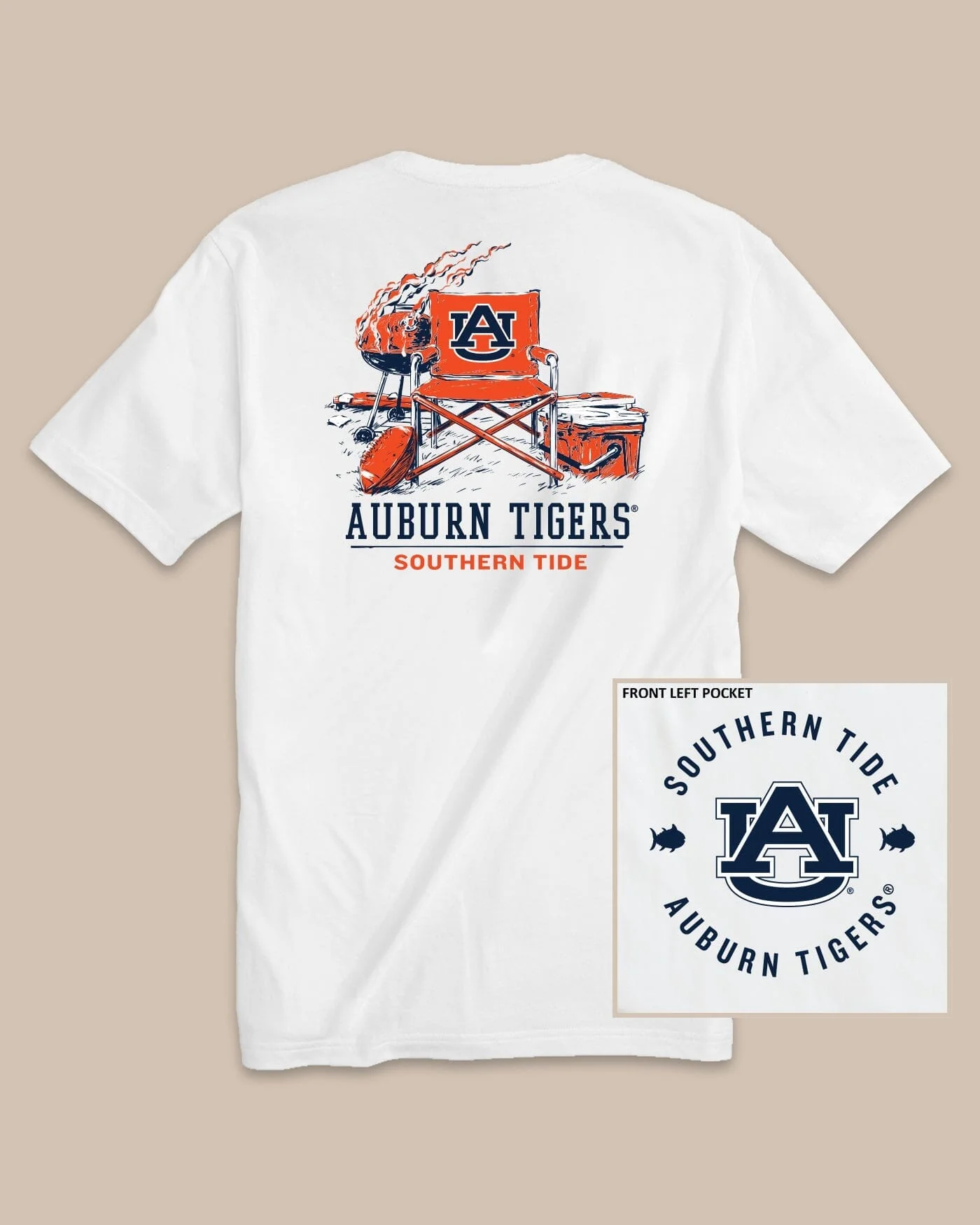 Auburn Tigers Gameday BBQ Tailgate T-Shirt - Image 2