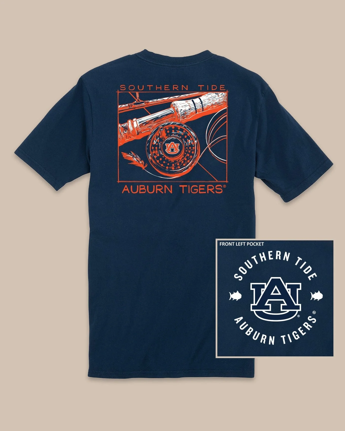 Auburn Tigers Gameday Fly Reel T-Shirt - Image 2