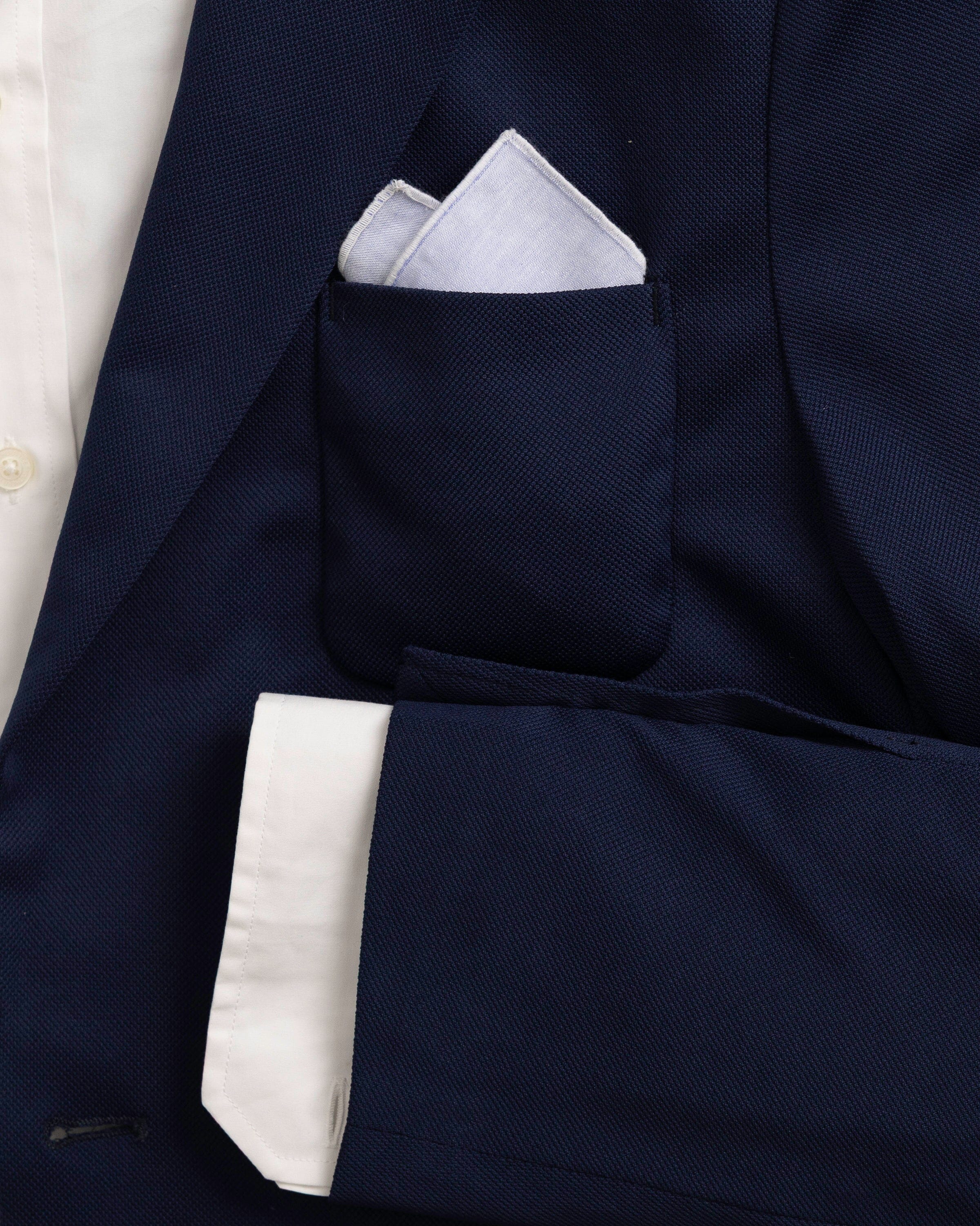 Blue Chambray Pocket Square - Image 7
