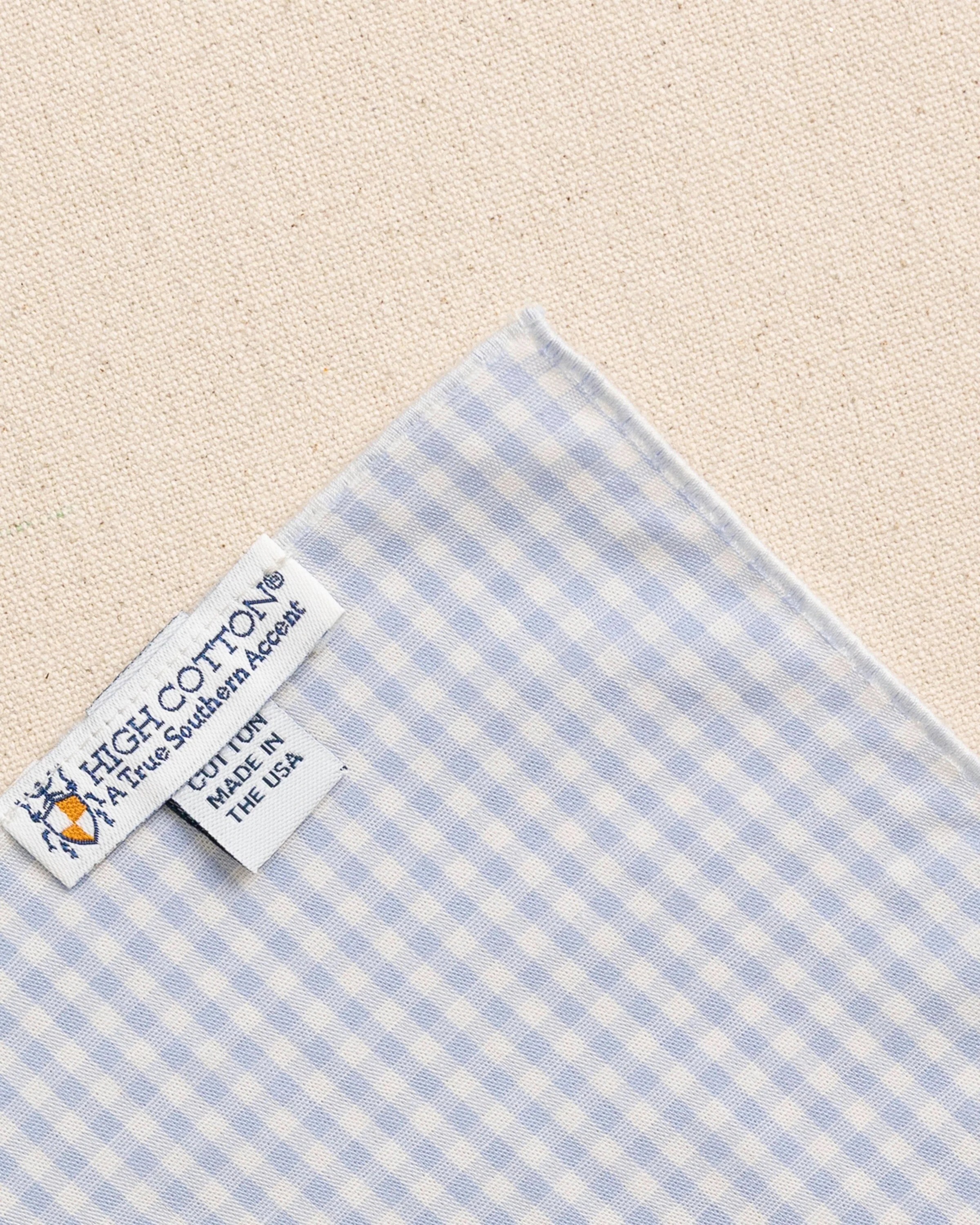 Blue Gingham Pocket Square - Image 5