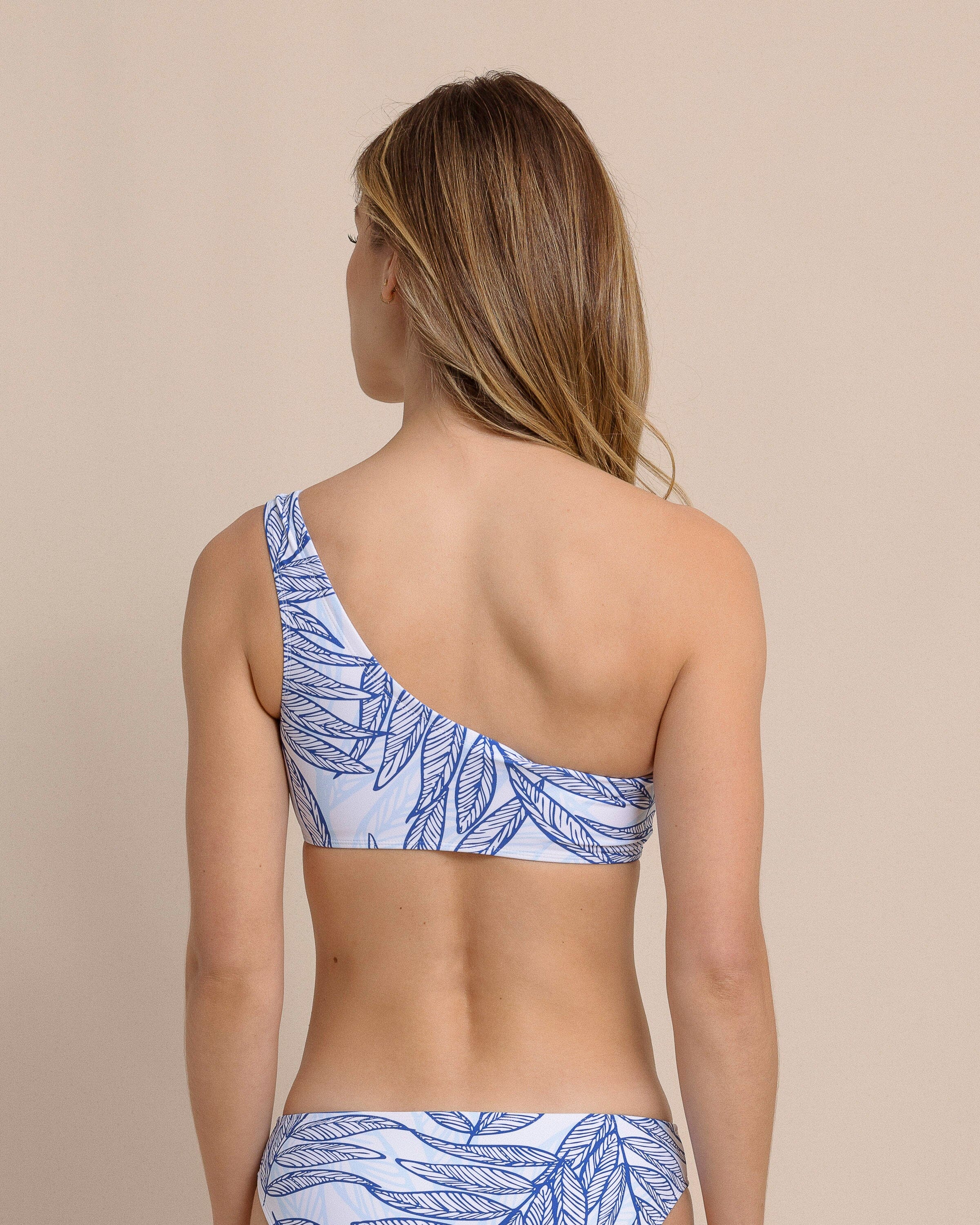 Blue Palms One-Shoulder Bikini Top - Image 5