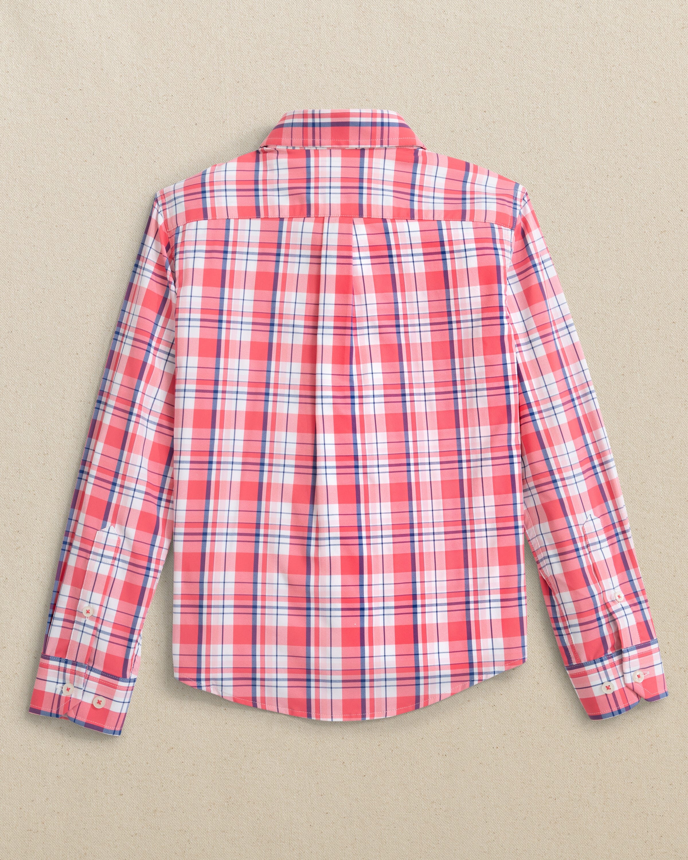 Boys Breakwater Plaid Intercoastal Long Sleeve Sport Shirt - Image 4