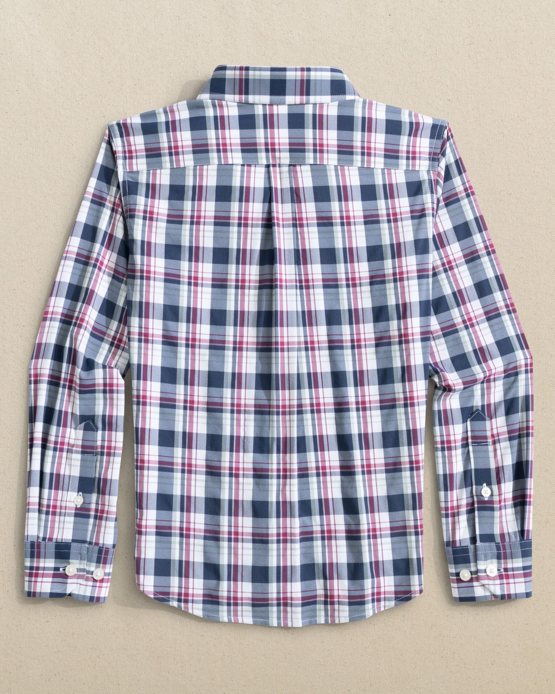 Boys Breakwater Plaid Intercoastal Long Sleeve Sport Shirt - Image 8