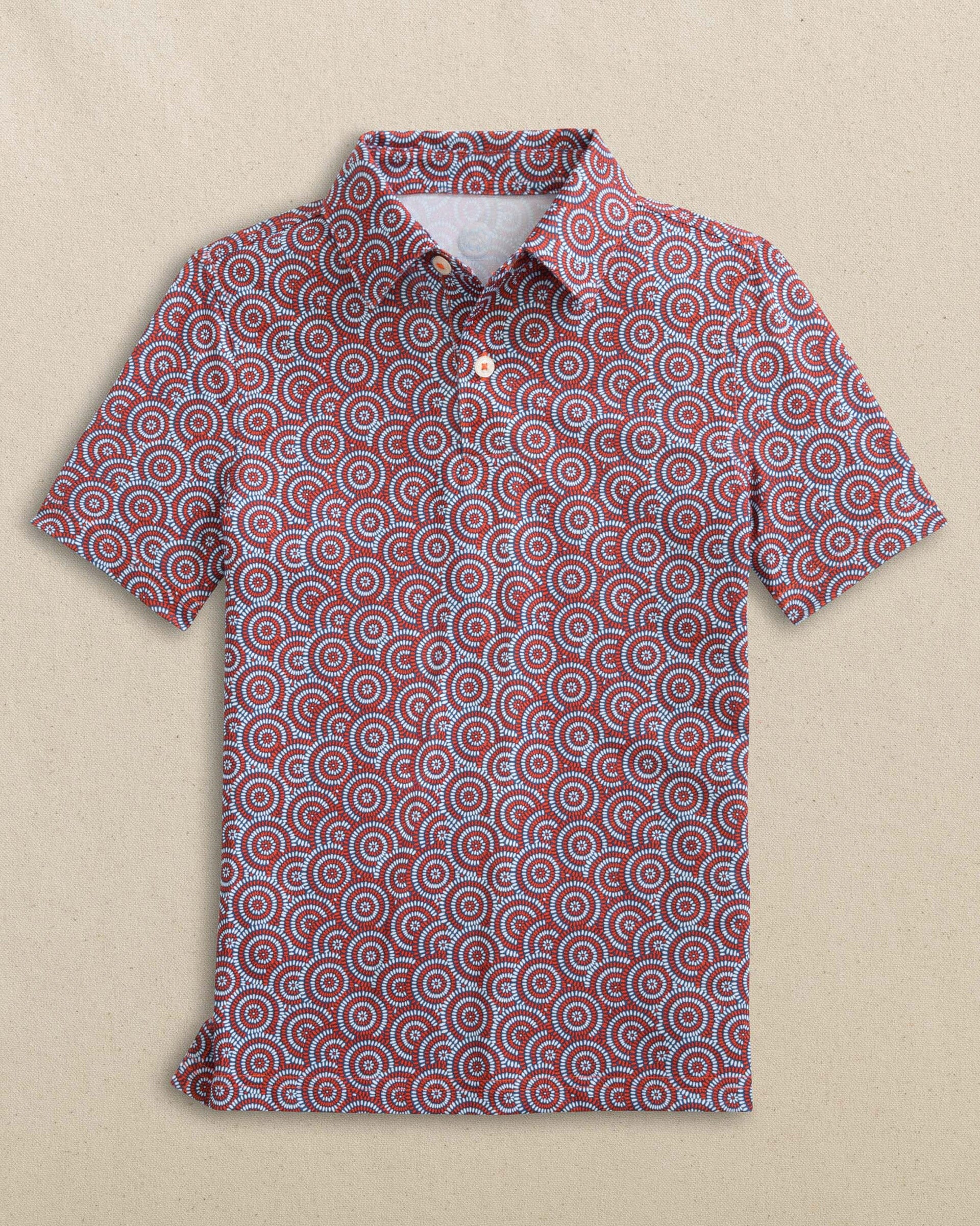 Boys Driver Firecracker Printed Performance Polo