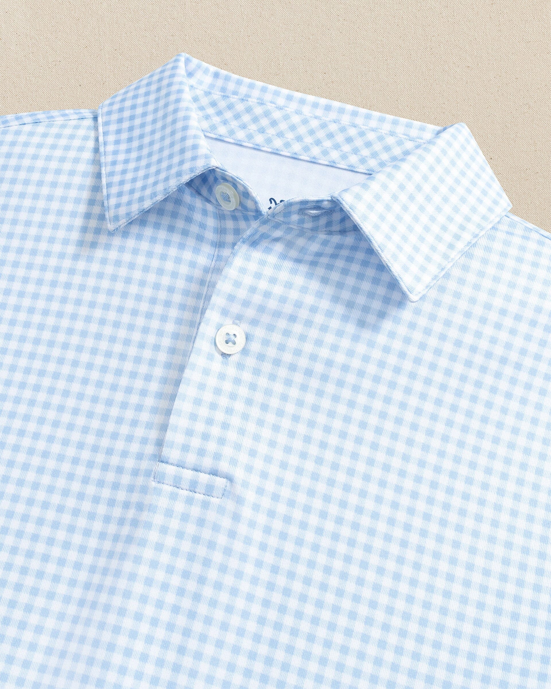 Boys Driver Gingham Printed Performance Polo - Image 2