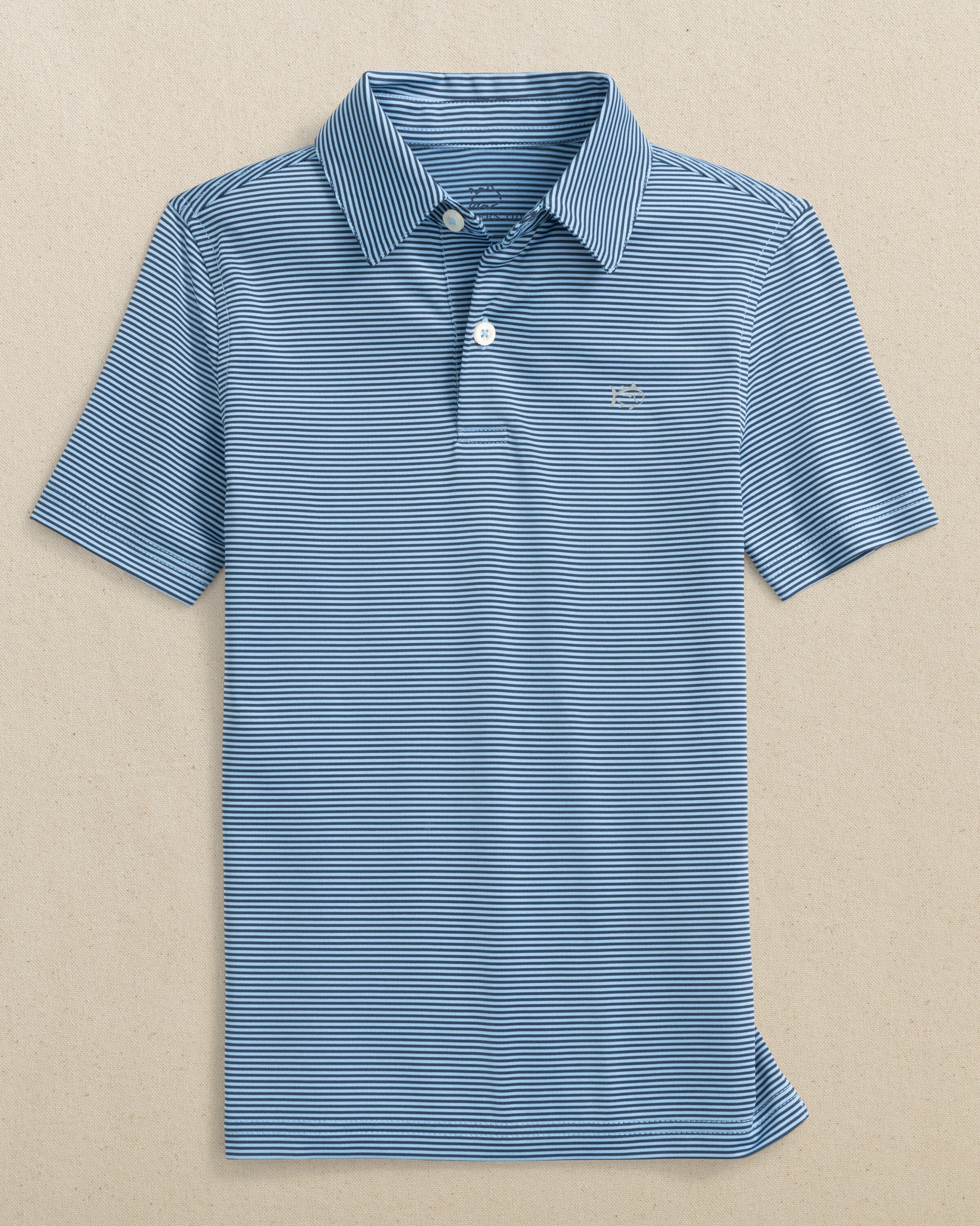 Boys Driver Meadowbrook Stripe Performance Polo - Image 5