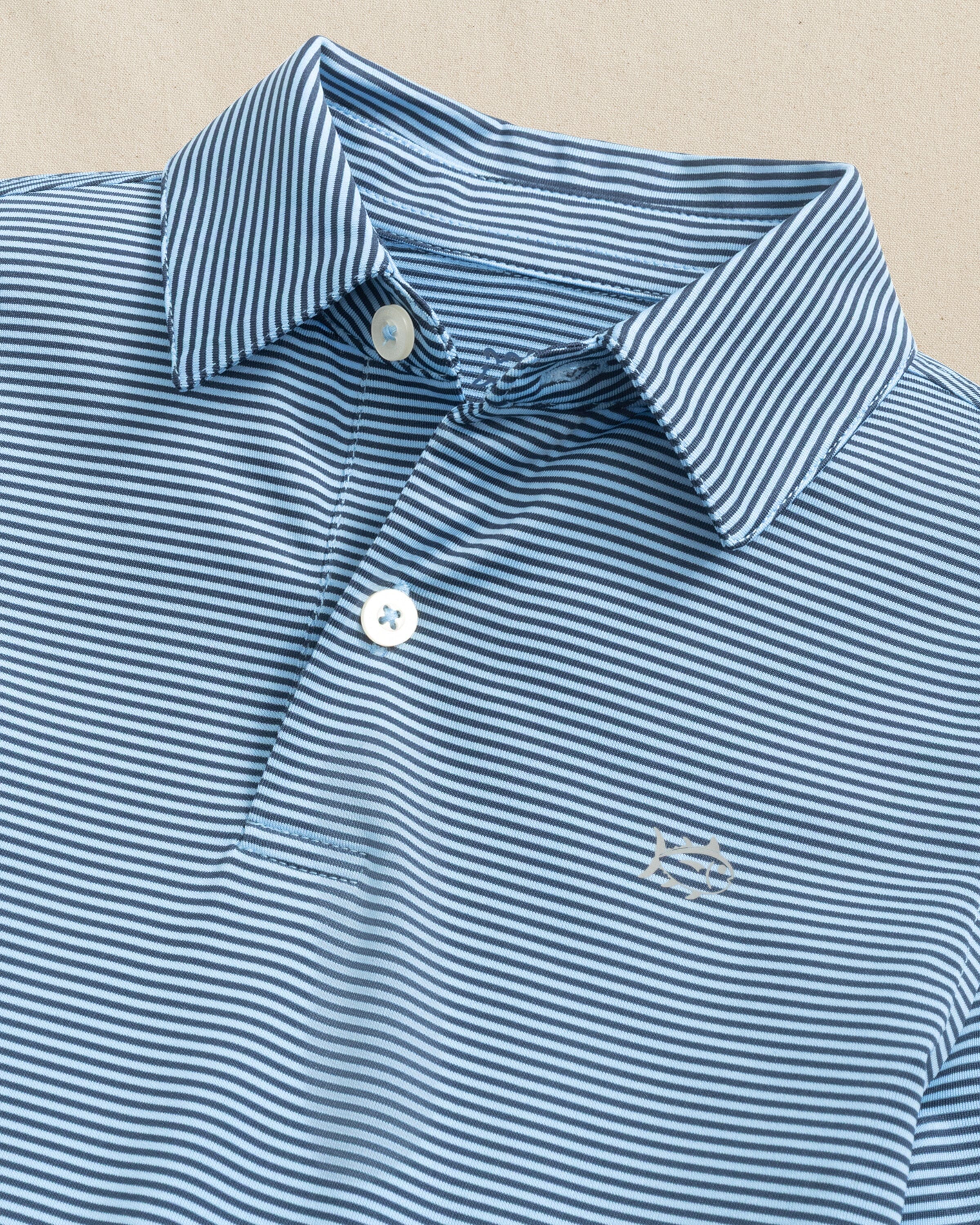 Boys Driver Meadowbrook Stripe Performance Polo - Image 7
