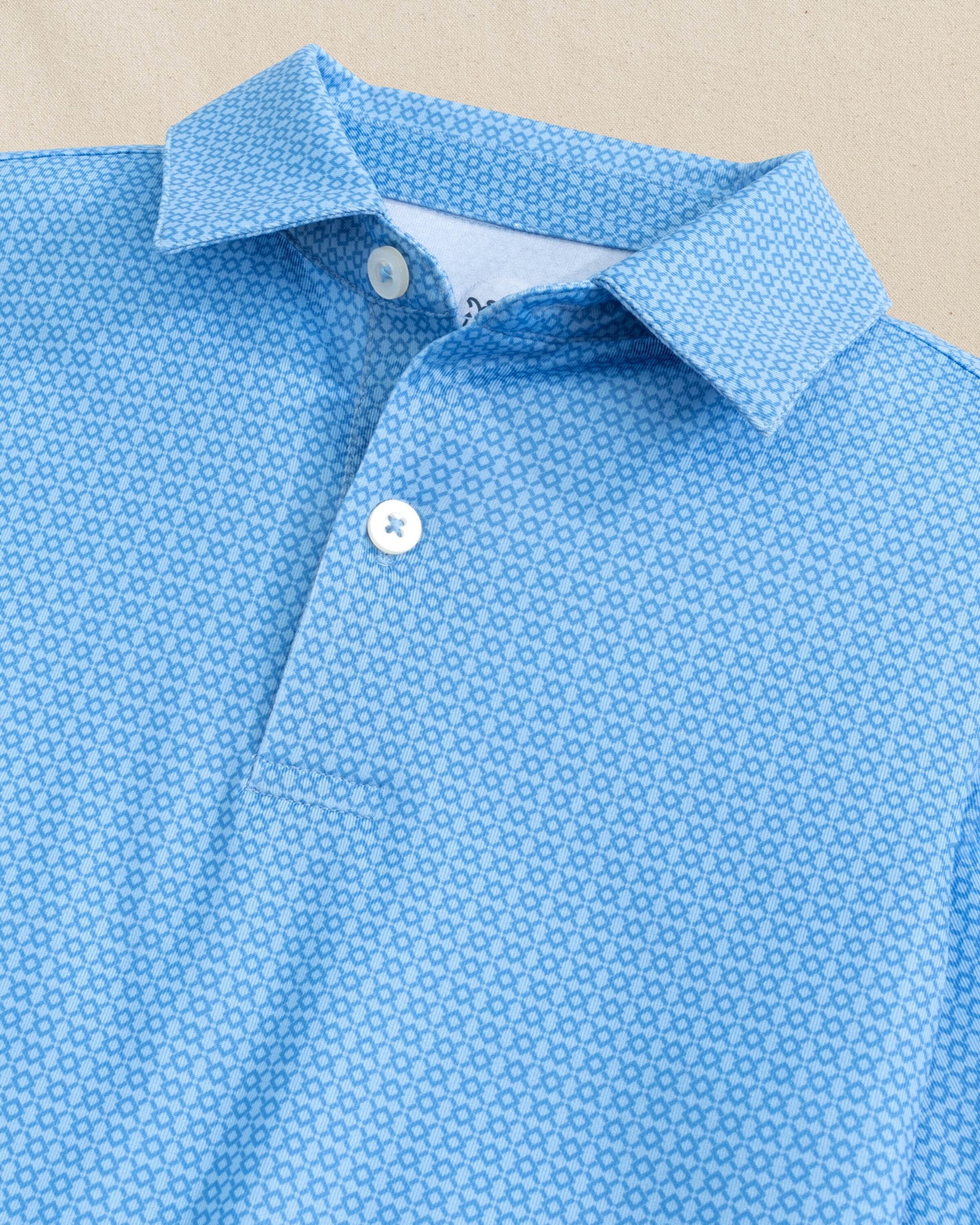 Boys Driver Seaside Geo Printed Performance Polo - Image 2