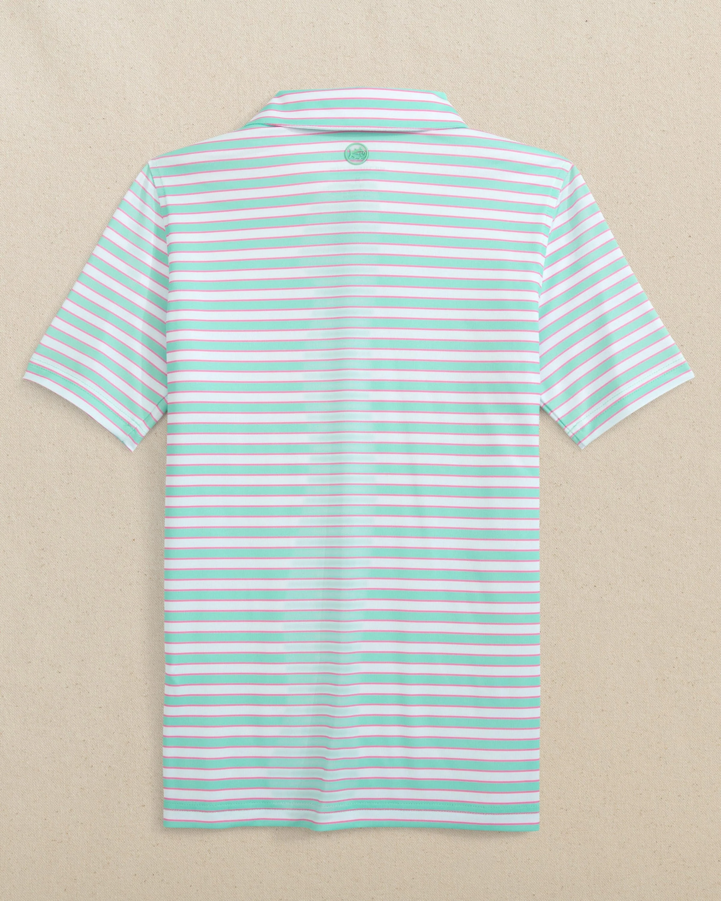 Boys Driver Waterway Stripe Performance Polo - Image 7