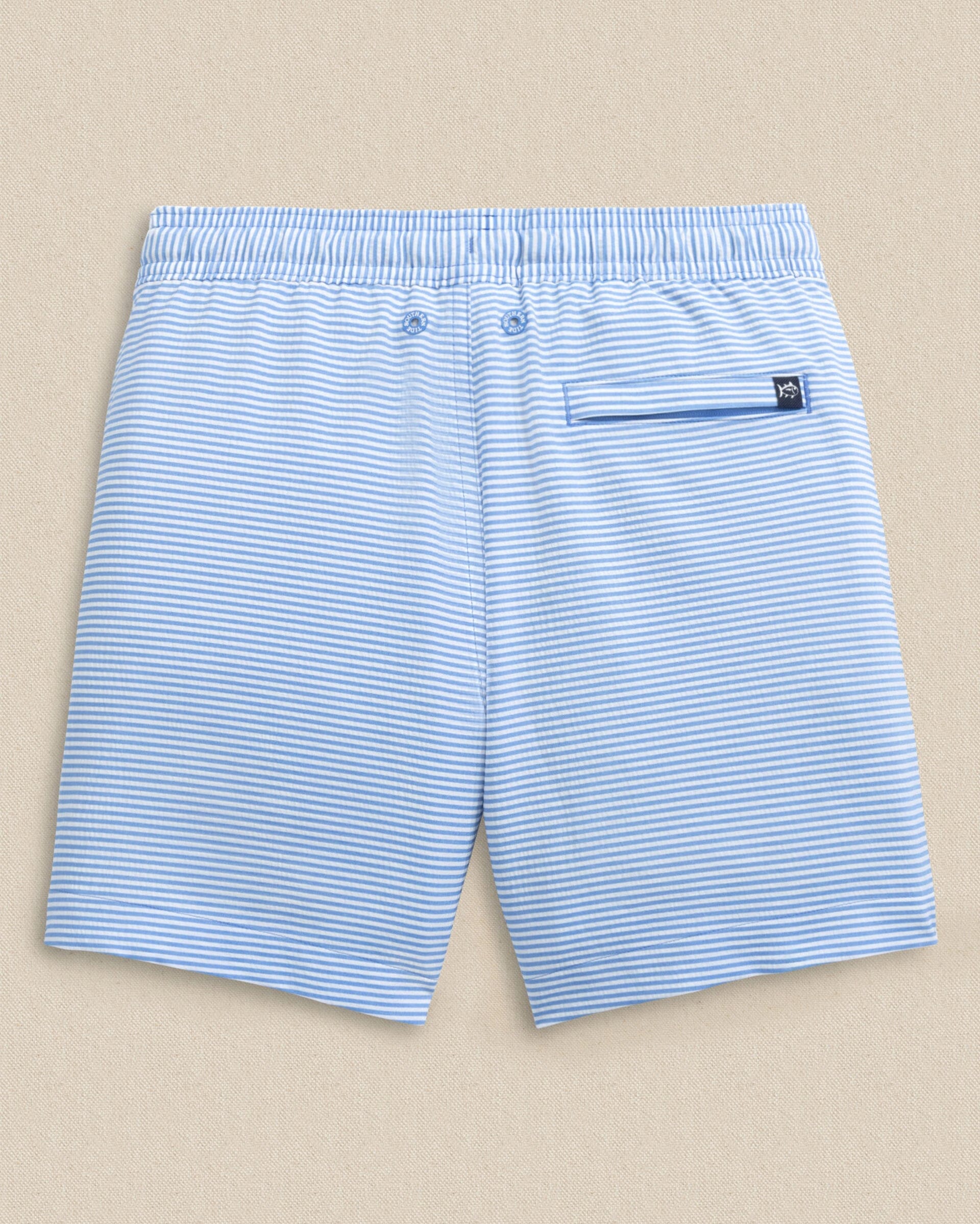 Boys Gulf Haven Seersucker Stripe Maritime Swim Trunk - Image 3