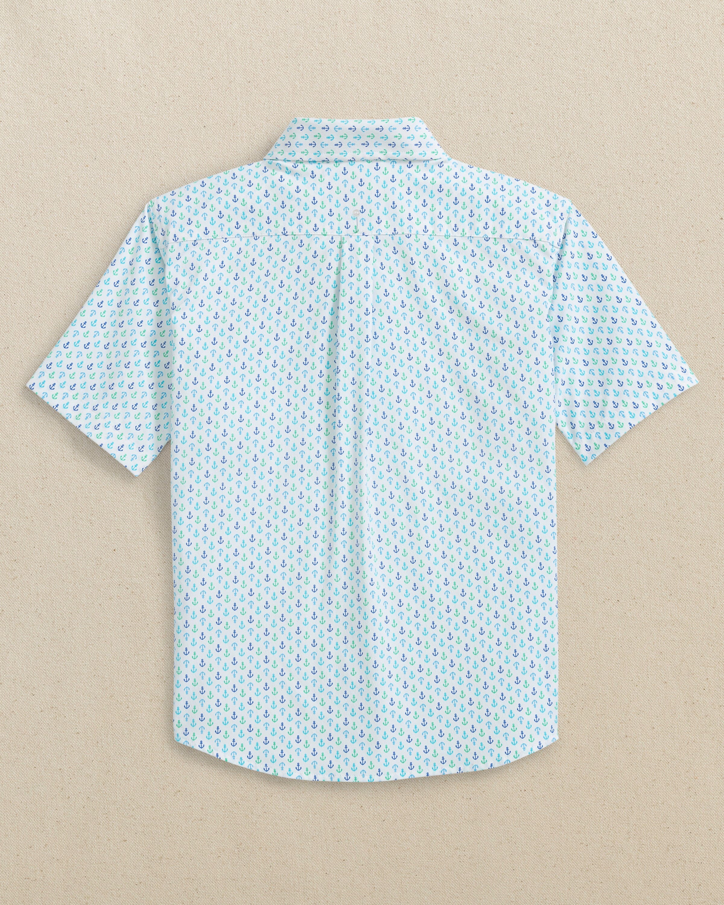 Boys Intercoastal Anchors Away Short Sleeve Sport Shirt - Image 4