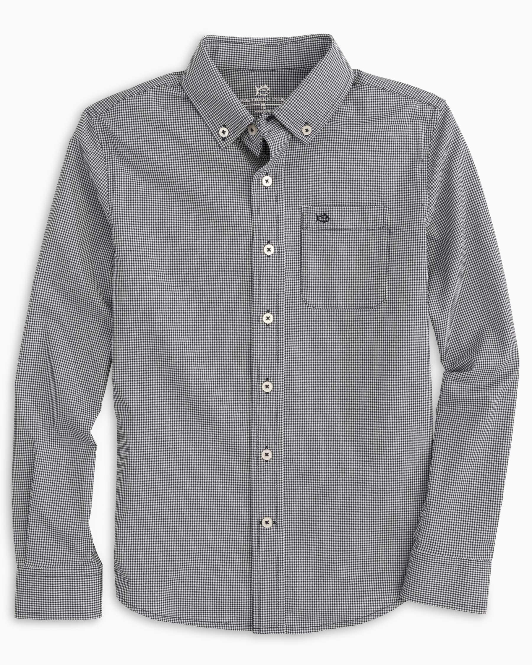 Boys Intercoastal Mini Gingham Button Down Shirt - Image 10