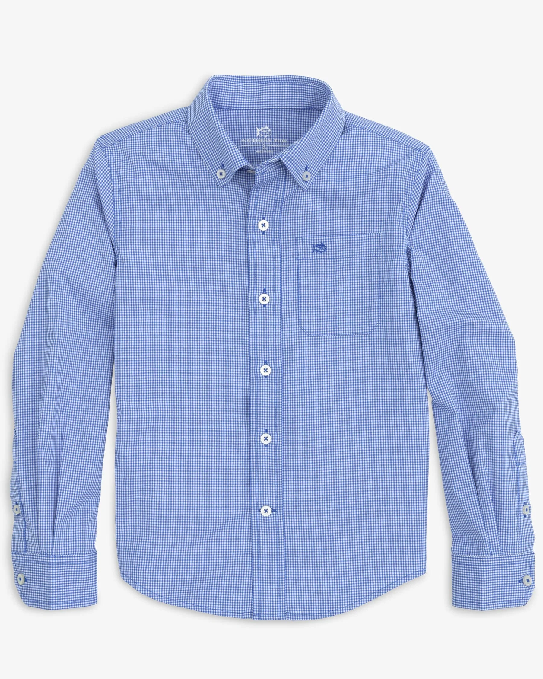 Boys Intercoastal Mini Gingham Button Down Shirt - Image 16