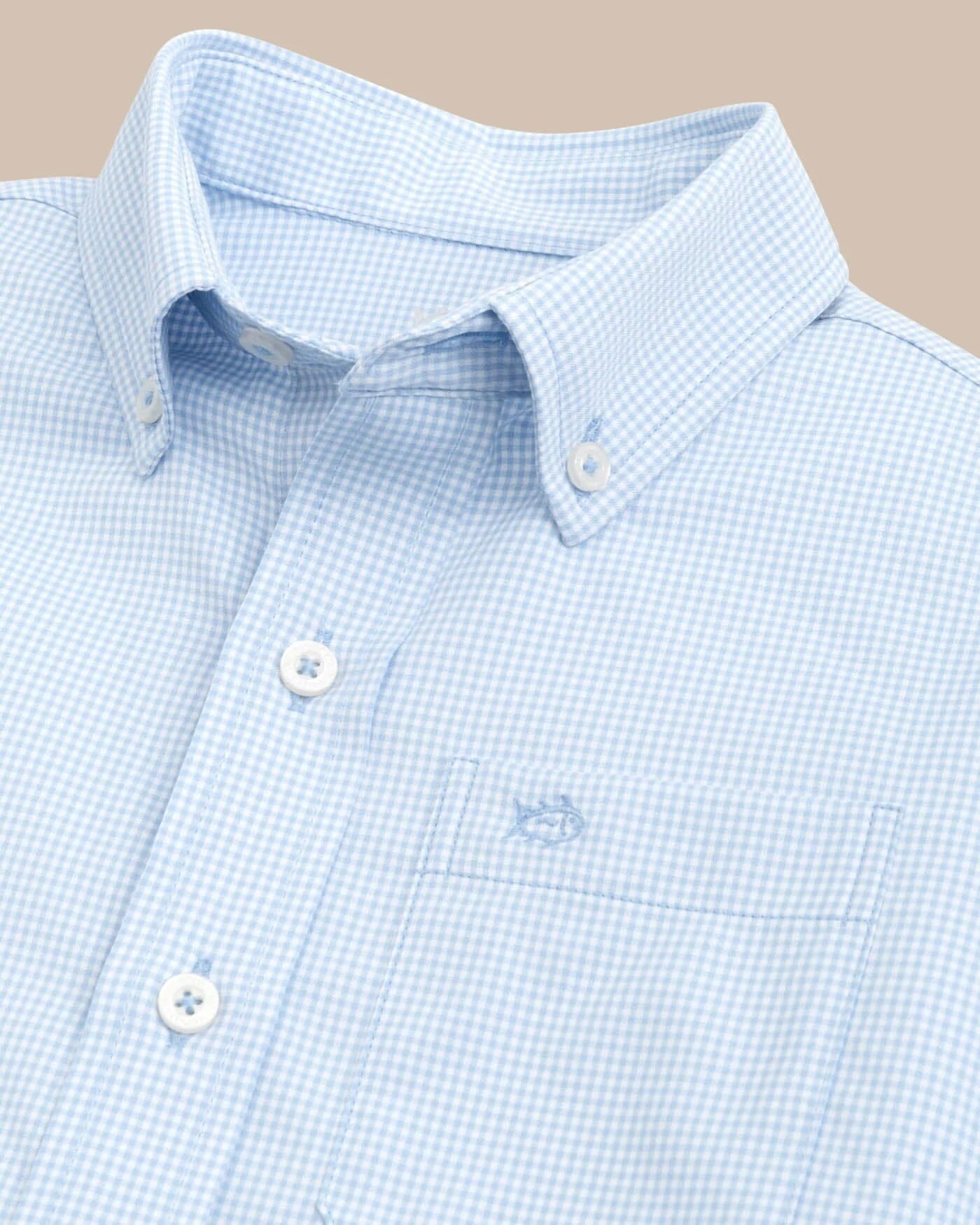 Boys Intercoastal Mini Gingham Button Down Shirt - Image 5