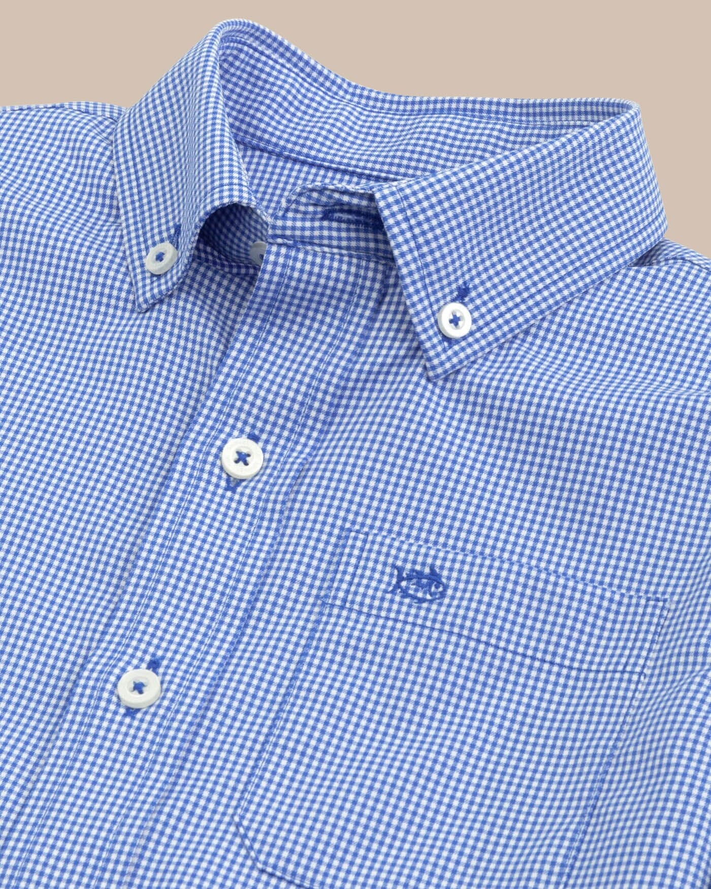 Boys Intercoastal Mini Gingham Button Down Shirt - Image 8