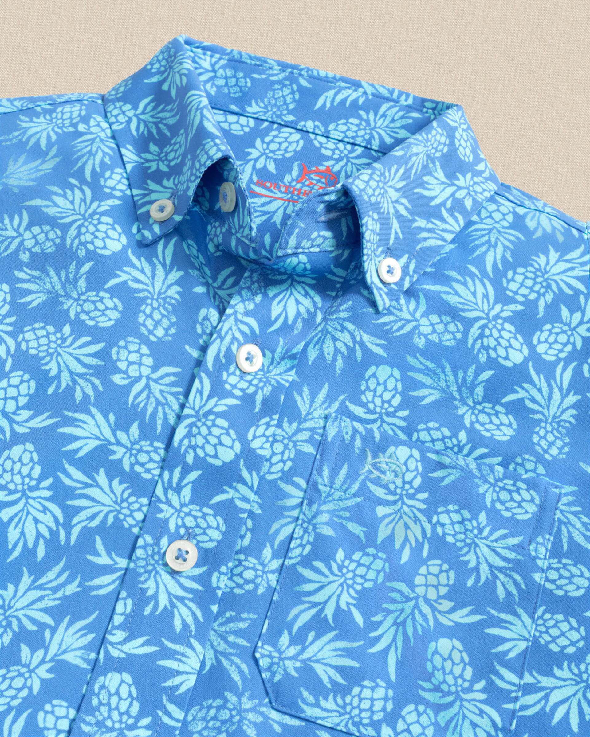 Boys Pineapple Parade Coastal Breeze® Short Sleeve Sport Shirt - Image 2