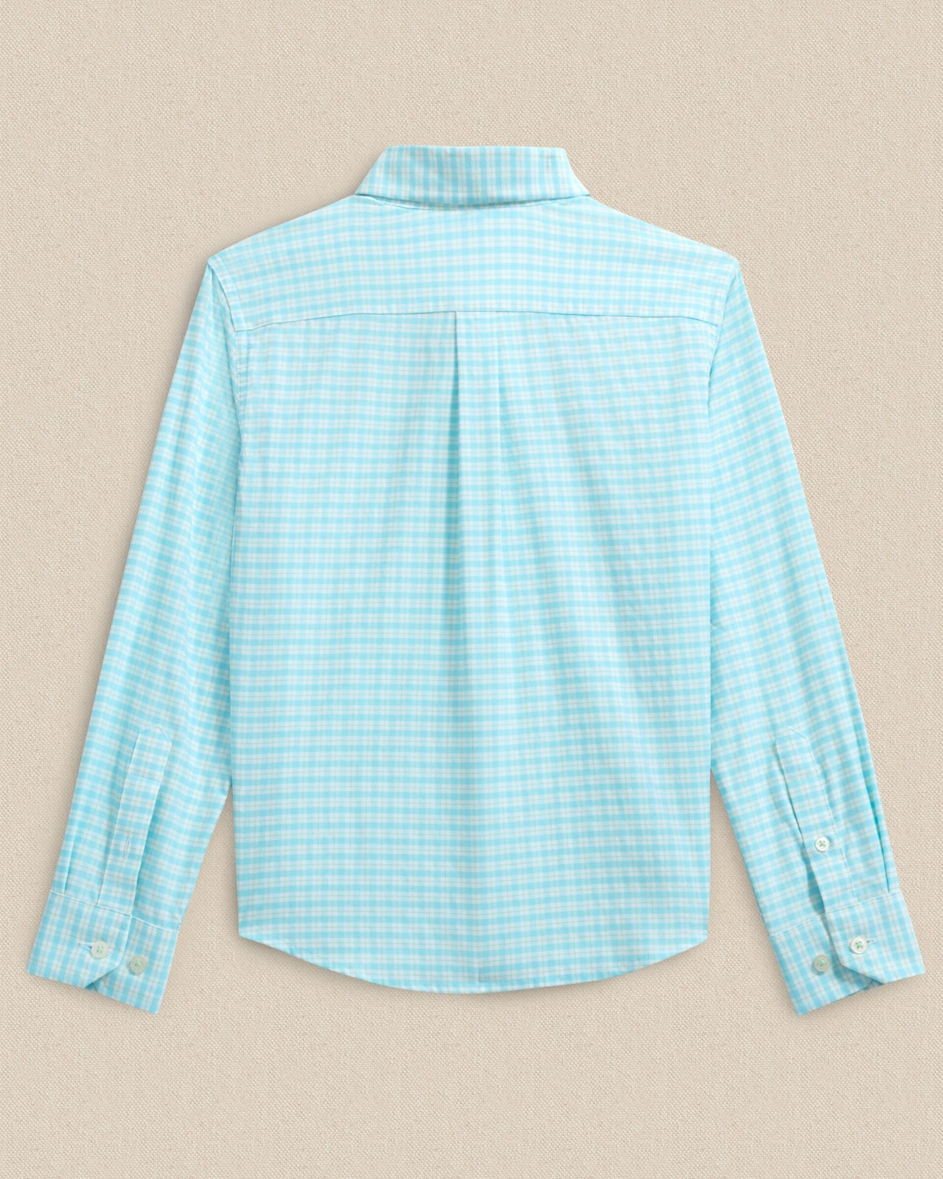 Boys Precheck Plaid Coastal Breeze® Sport Shirt - Image 4