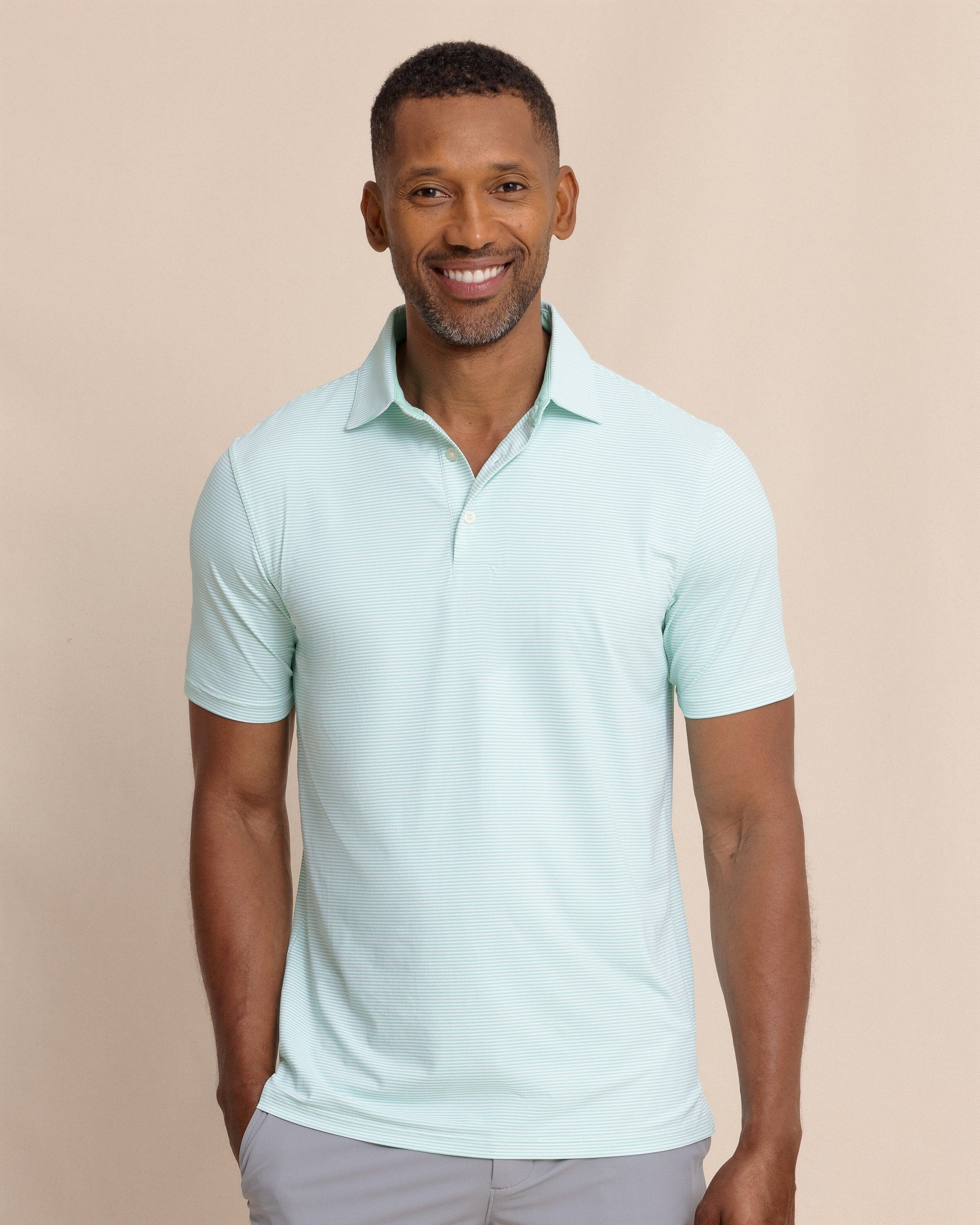 brrr°®-eeze Meadowbrook Stripe Polo - Garden Grove