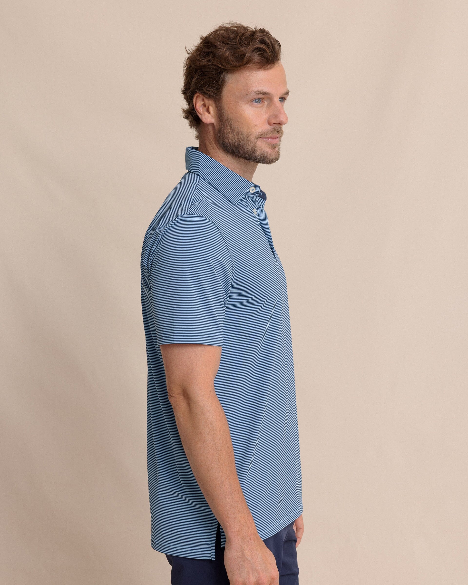 brrr°®-eeze Meadowbrook Stripe Polo - Ocean Channel - Image 4