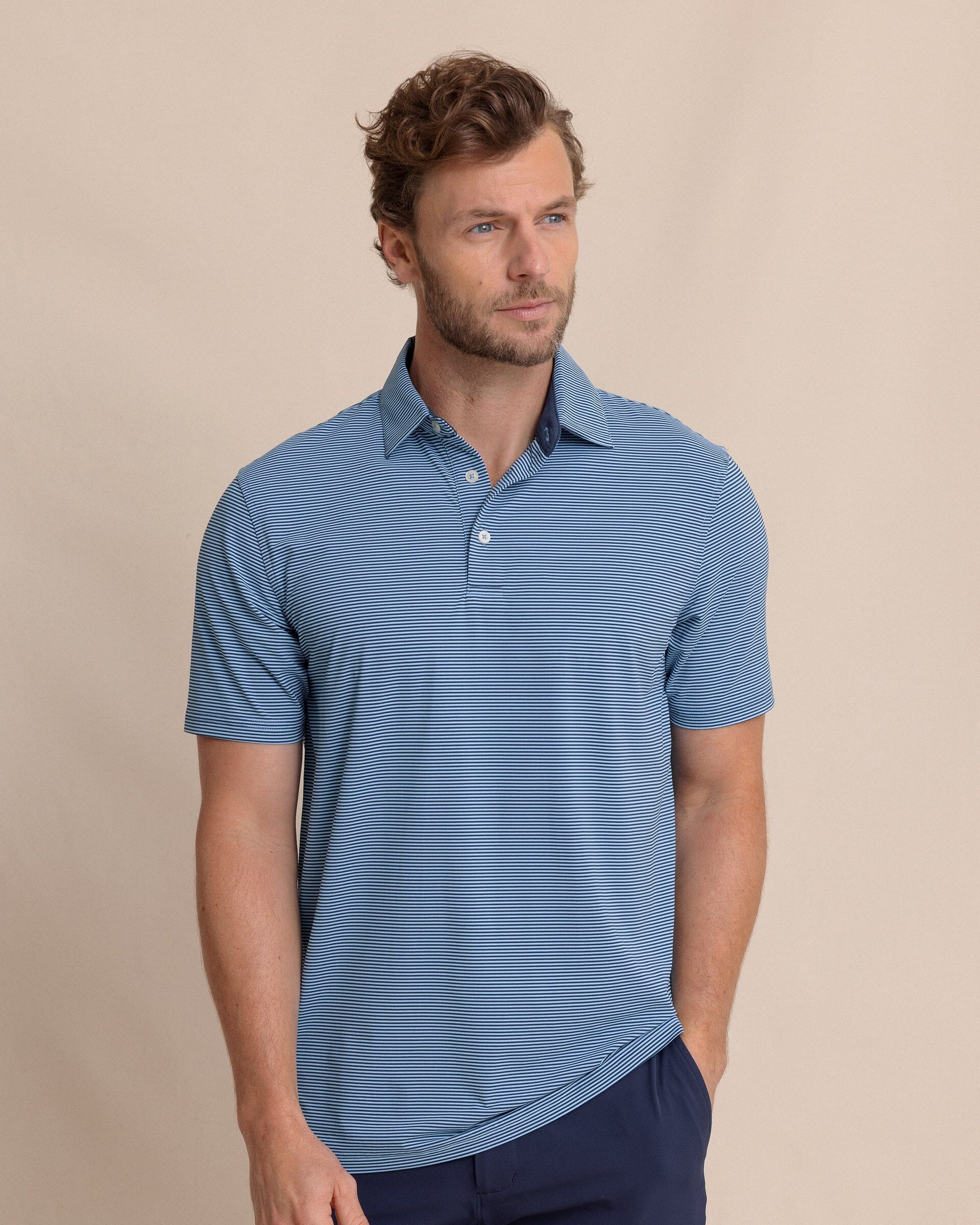 brrr°®-eeze Meadowbrook Stripe Polo - Ocean Channel - Image 7