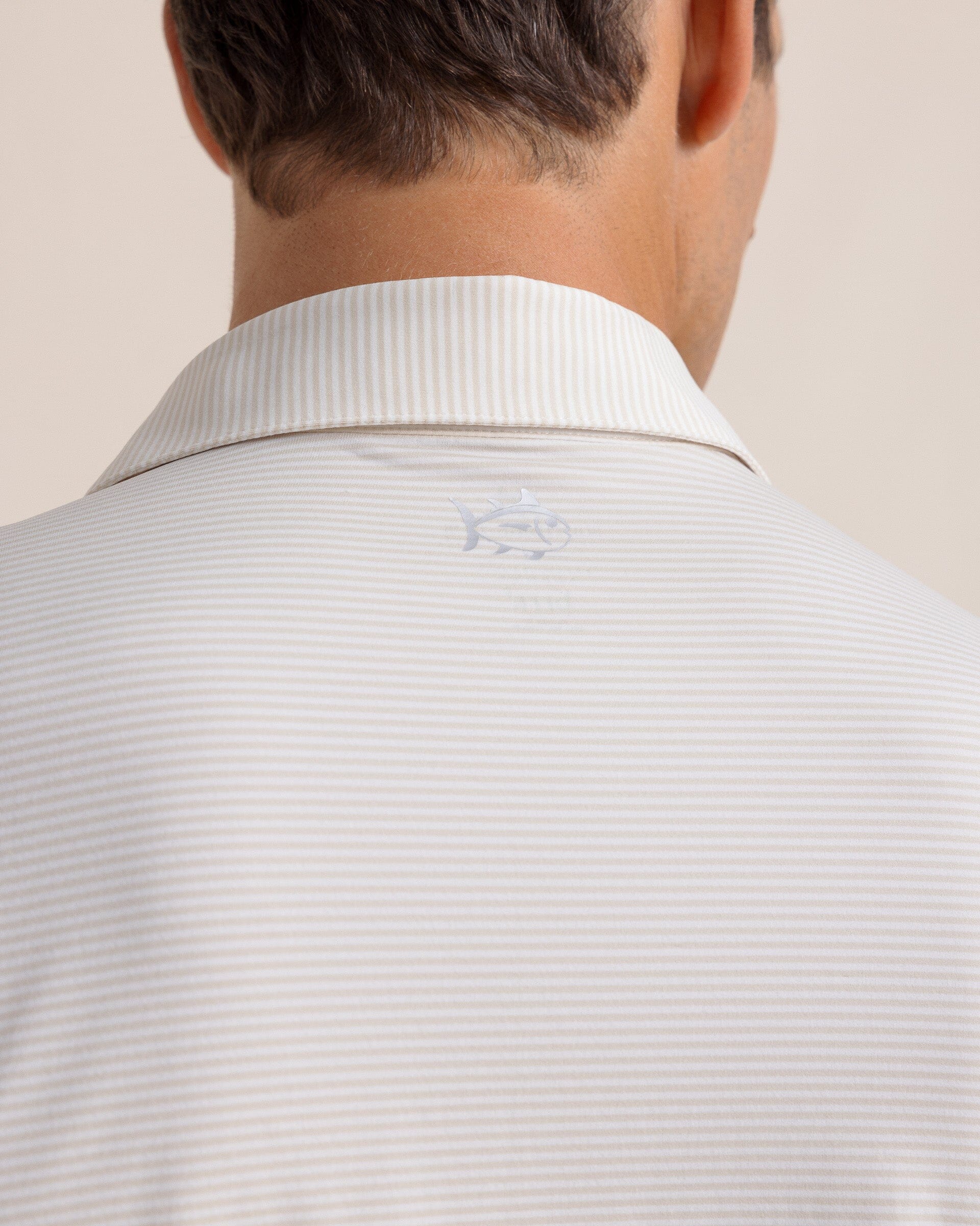 brrr°®-eeze Meadowbrook Stripe Polo - Sand White - Image 6