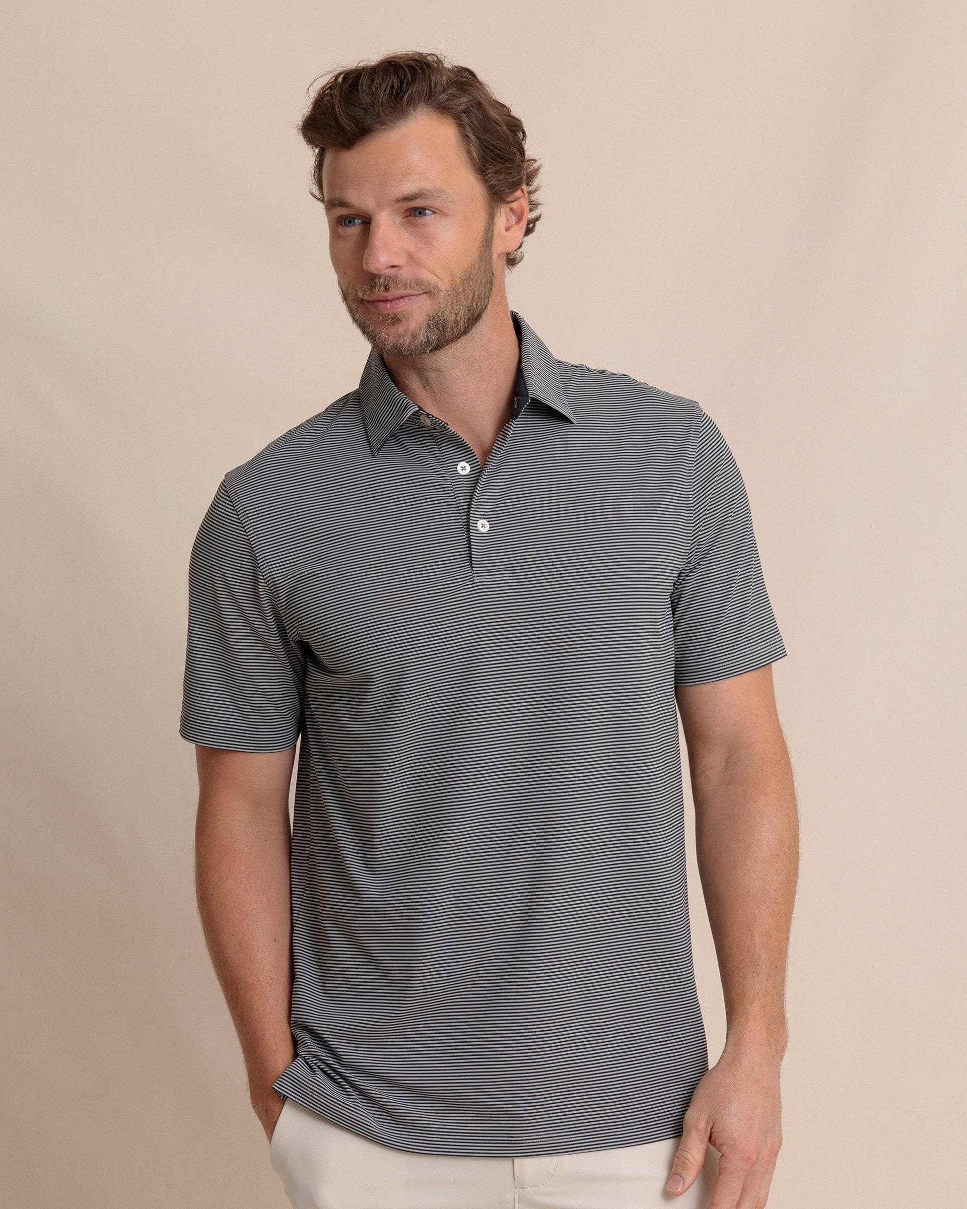 brrr°®-eeze Meadowbrook Stripe Polo - Steel