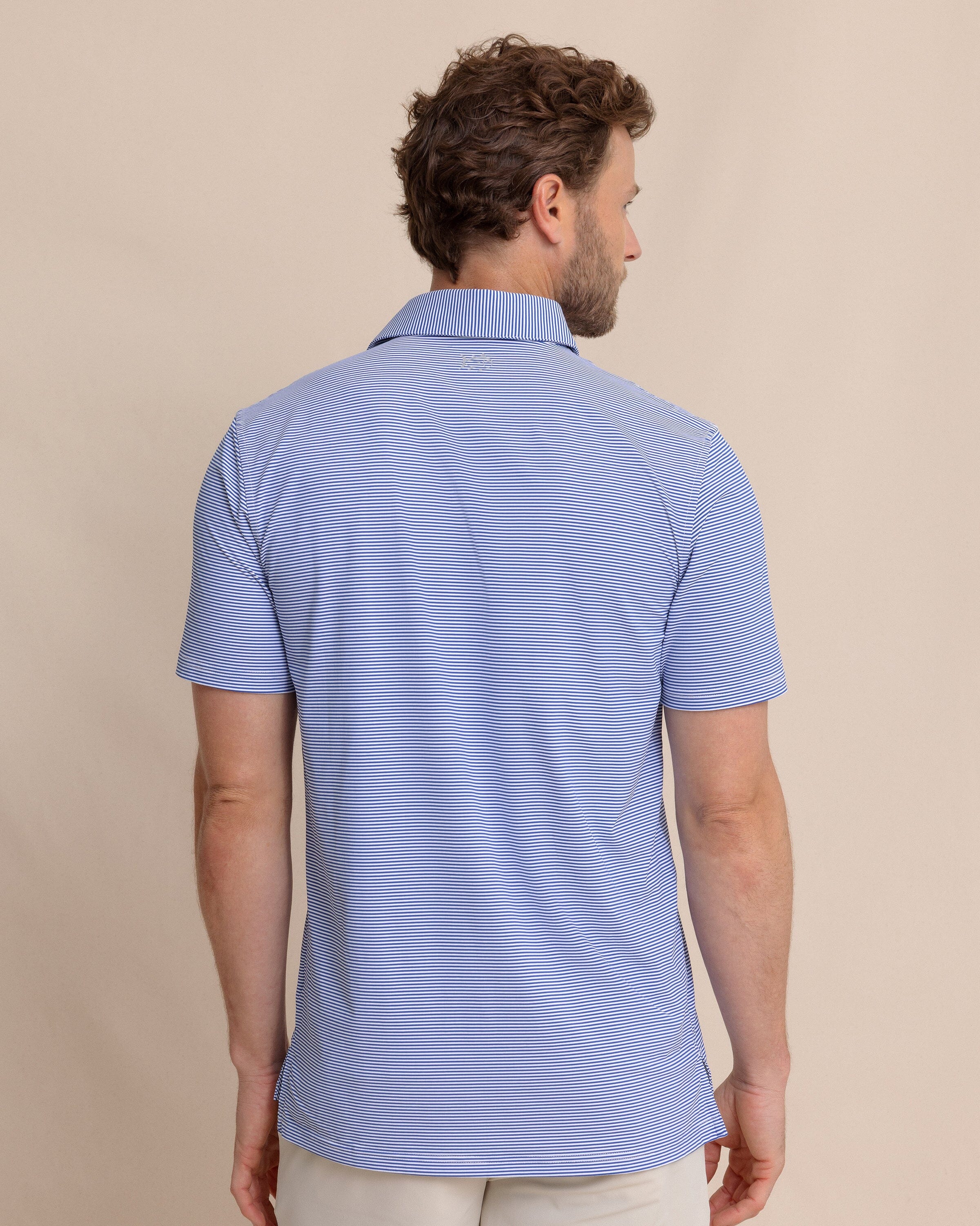 brrr°®-eeze Meadowbrook Stripe Polo - Surf Blue - Image 5