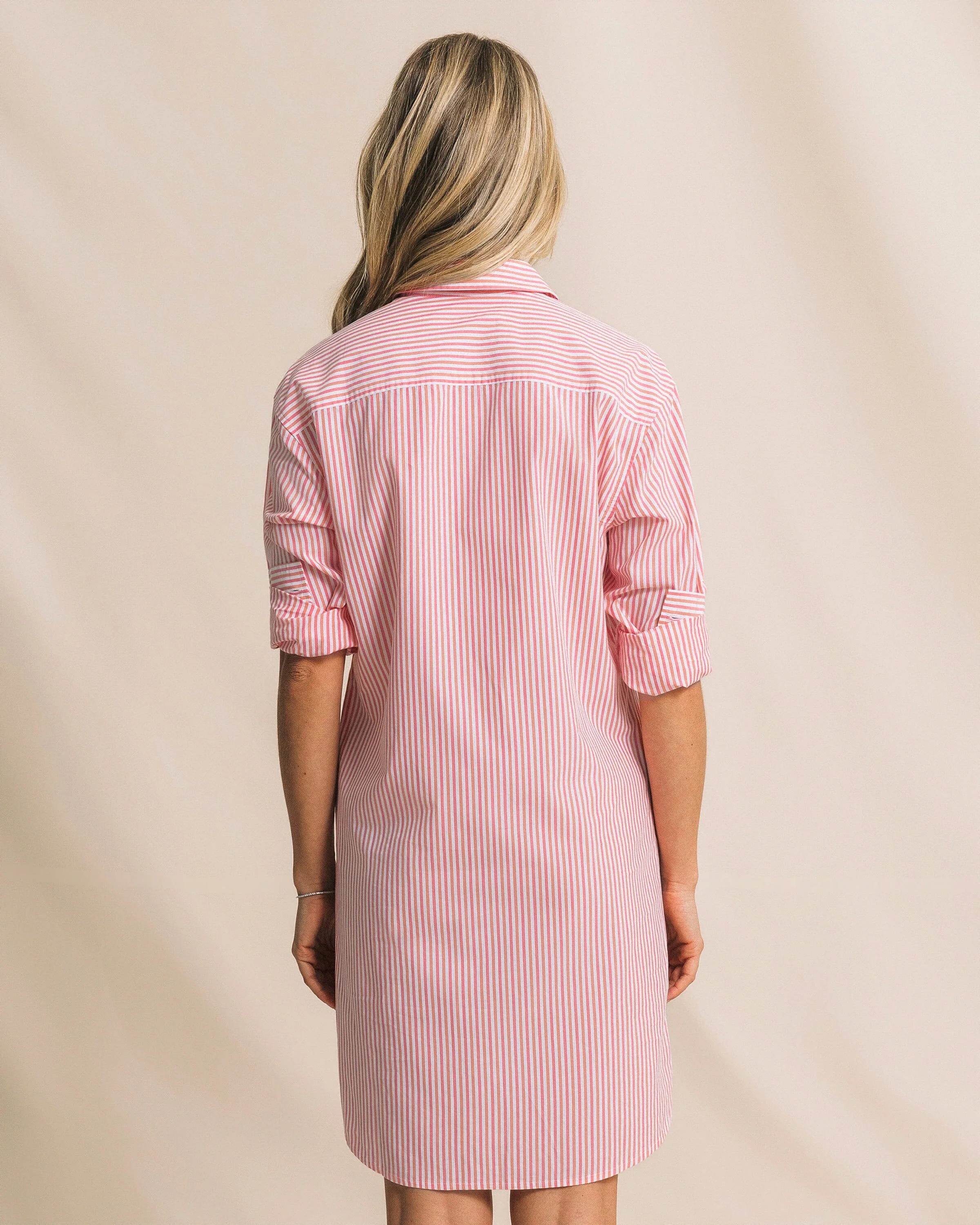 Cam Stripe Poplin Dress - Peaches N' Cream - Image 2