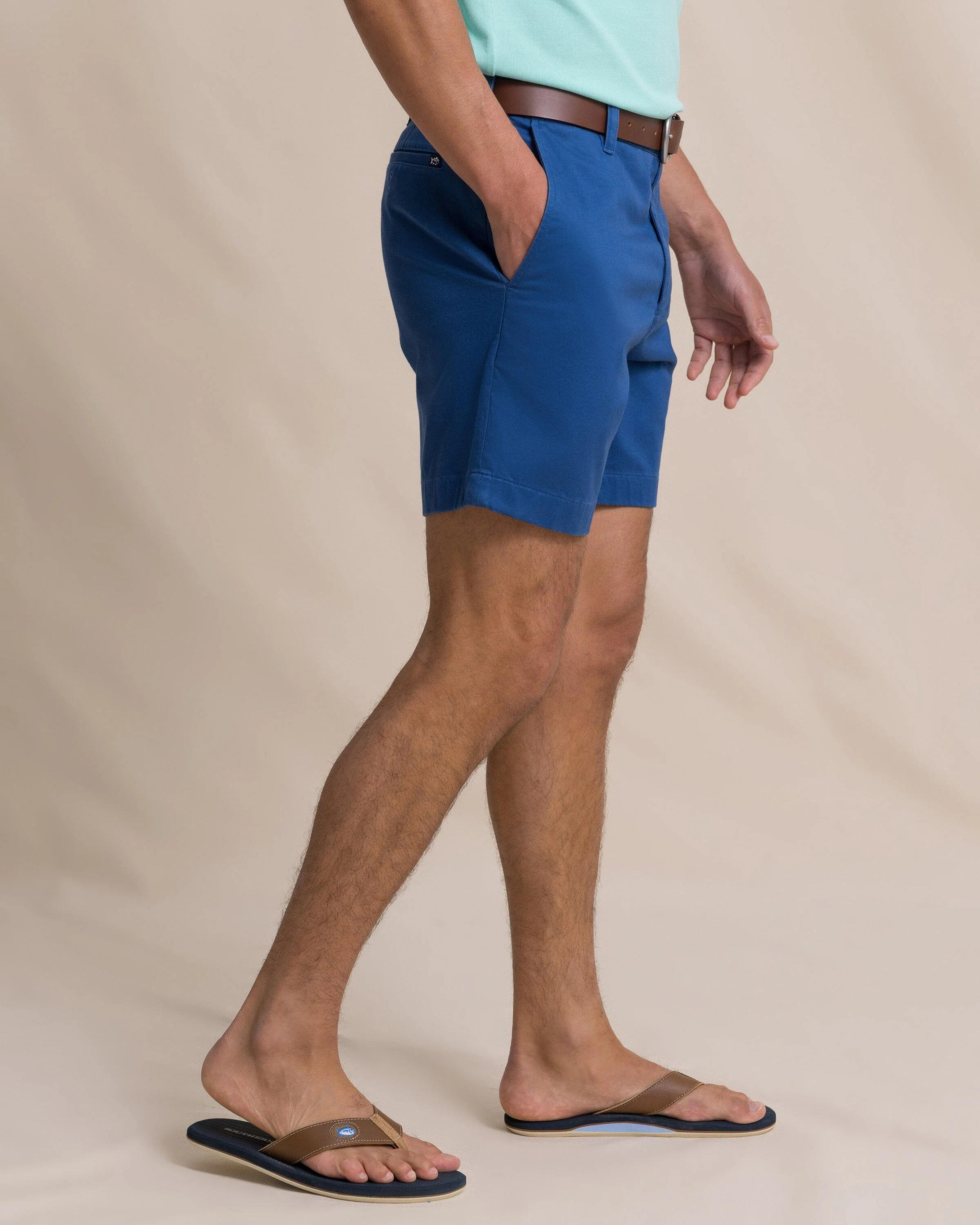 Channel Marker 7" Stretch Chino Short - Nautical Blue - Image 4