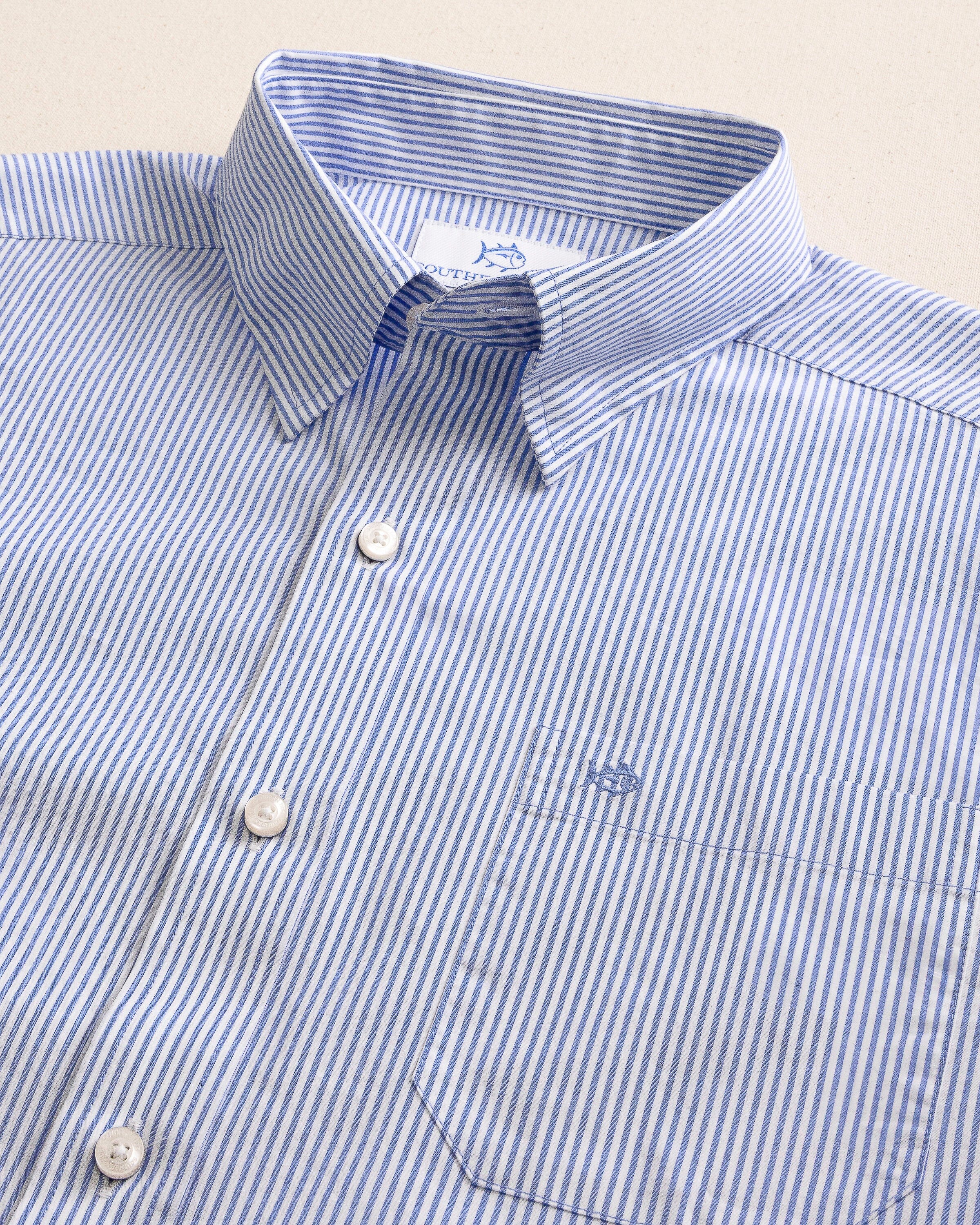 Charleston Granby Stripe Embroidered Sport Shirt - Image 4