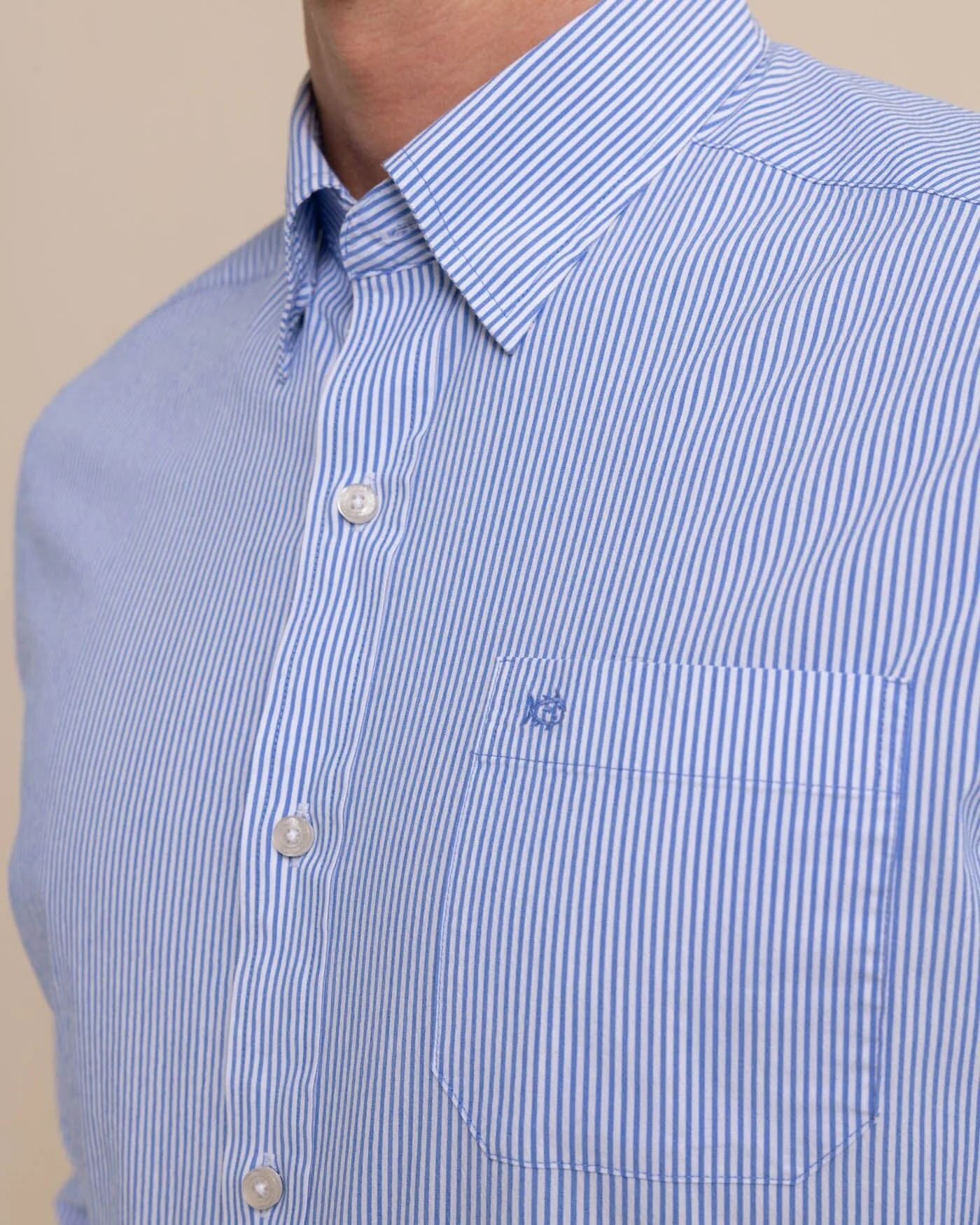 Charleston Granby Stripe Embroidered Sport Shirt - Image 5