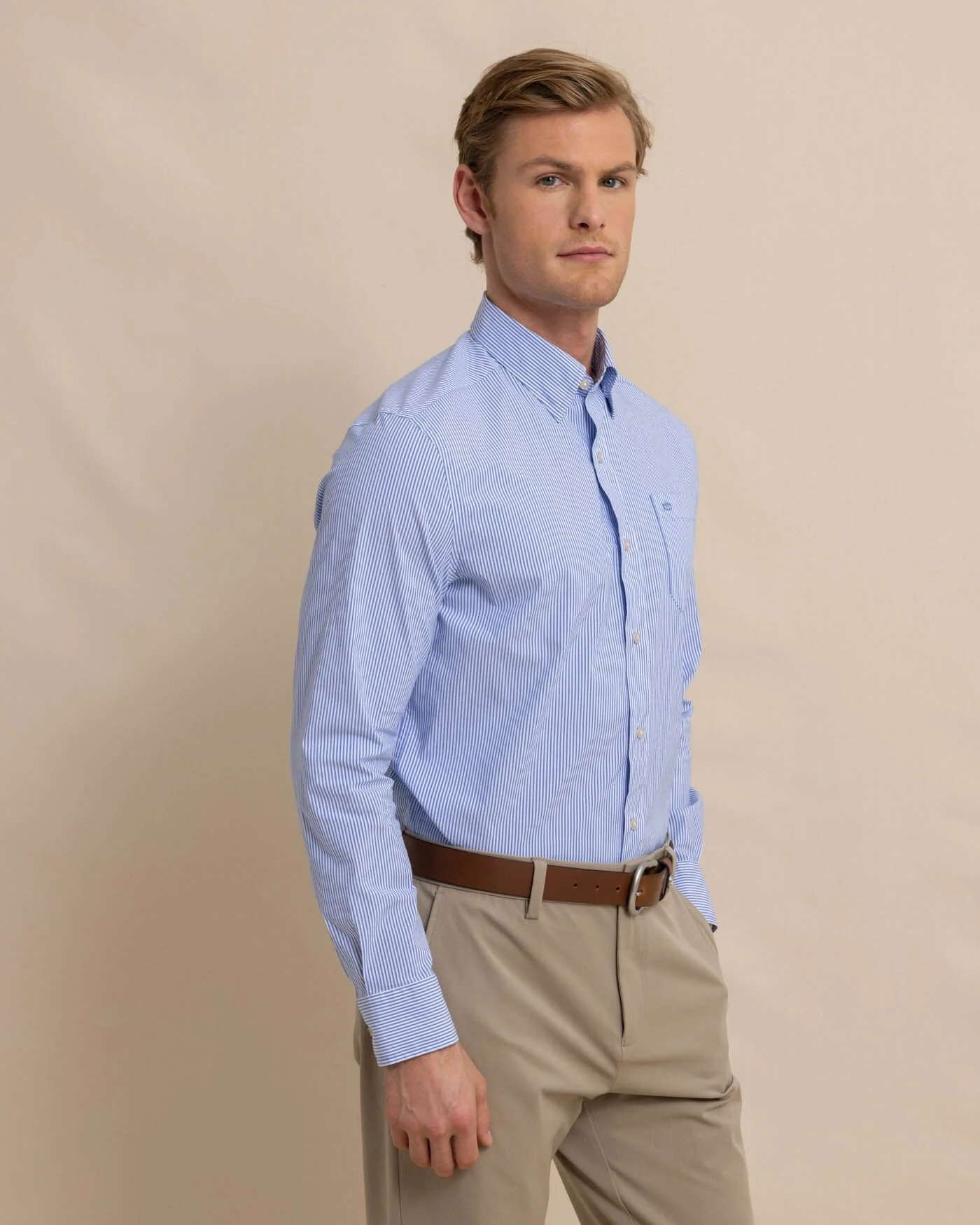 Charleston Granby Stripe Embroidered Sport Shirt - Image 7