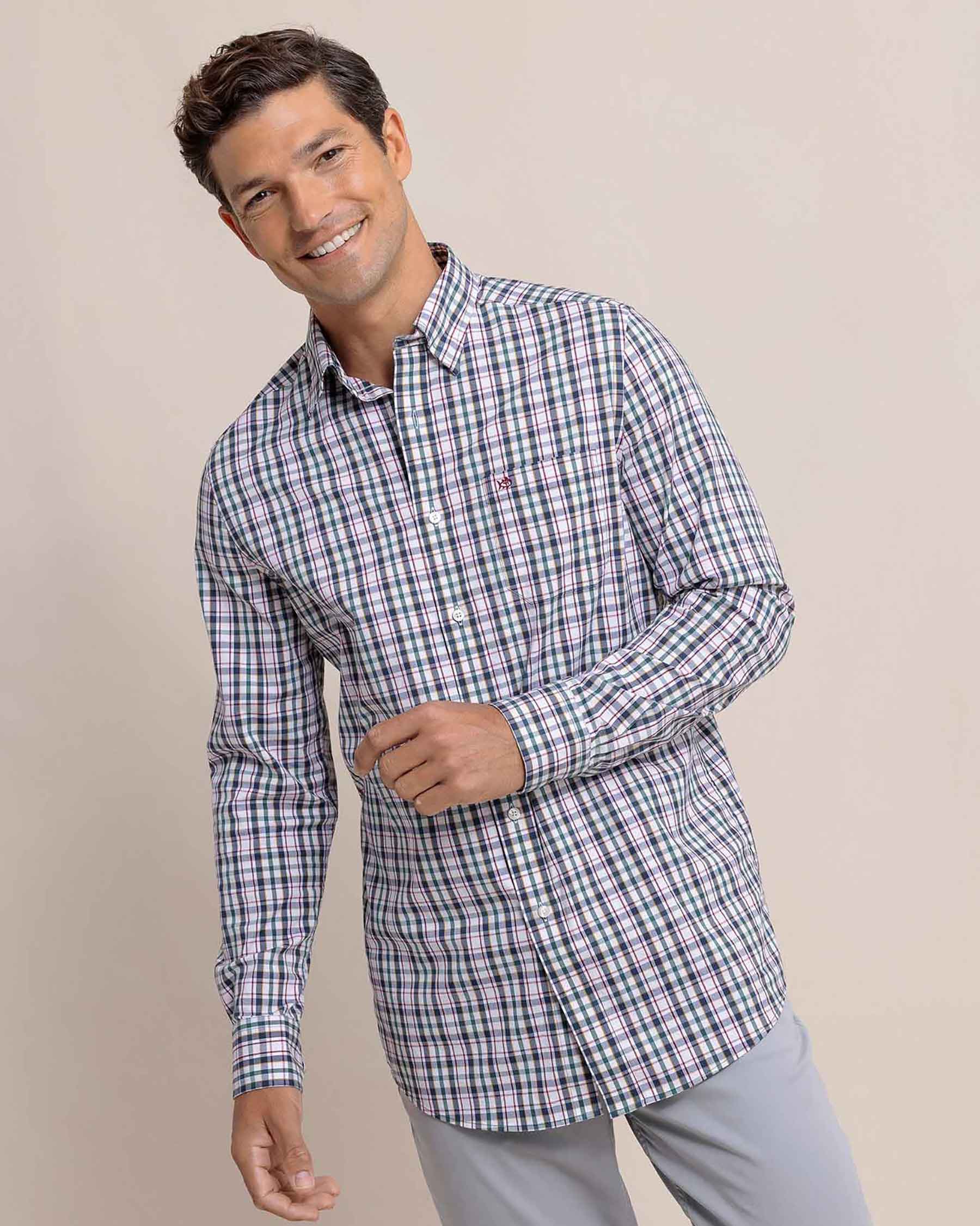 Charleston Master Plaid Long Sleeve Sport Shirt - Image 5