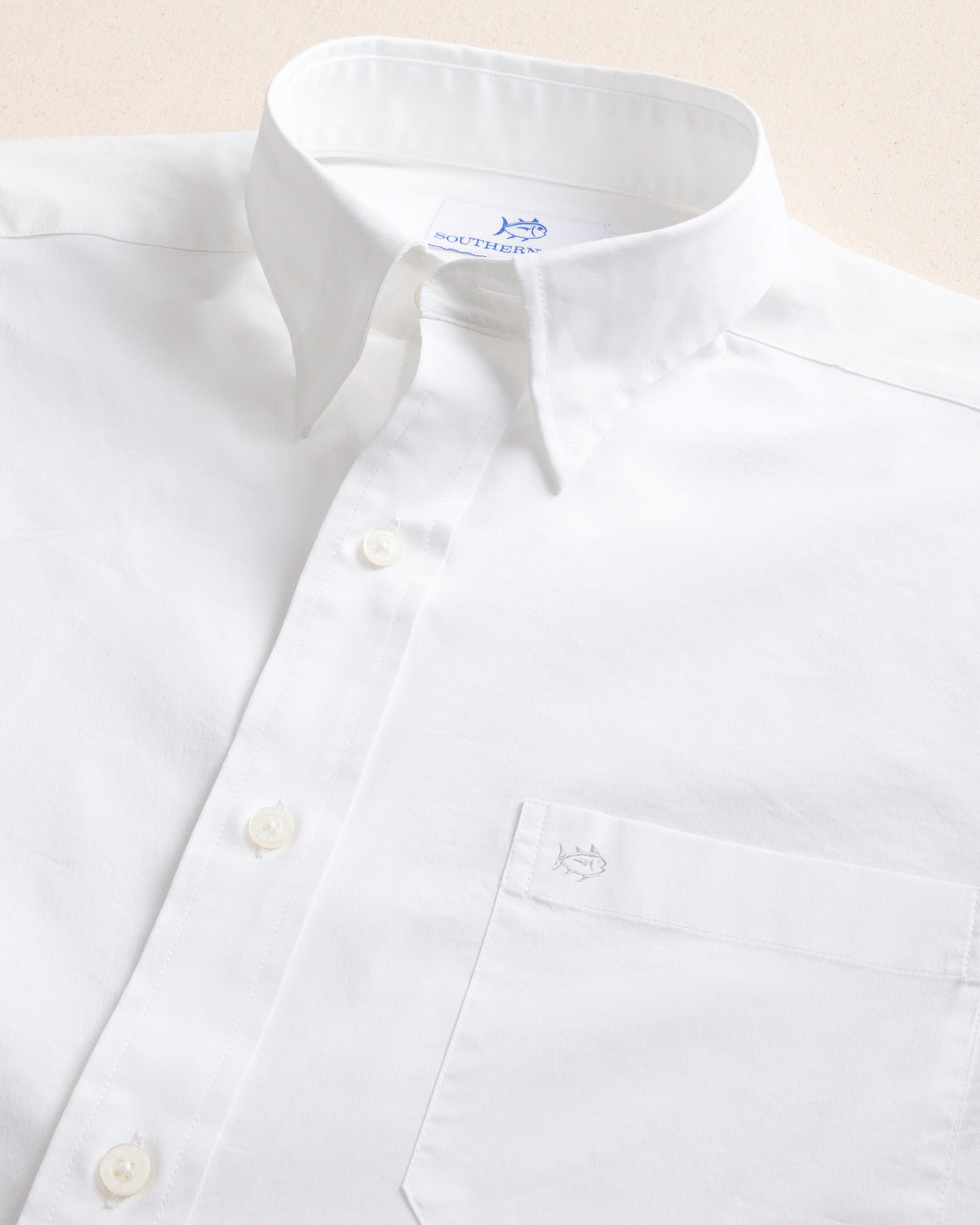 Charleston Overbrook Solid Embroidered Sport Shirt - Image 4