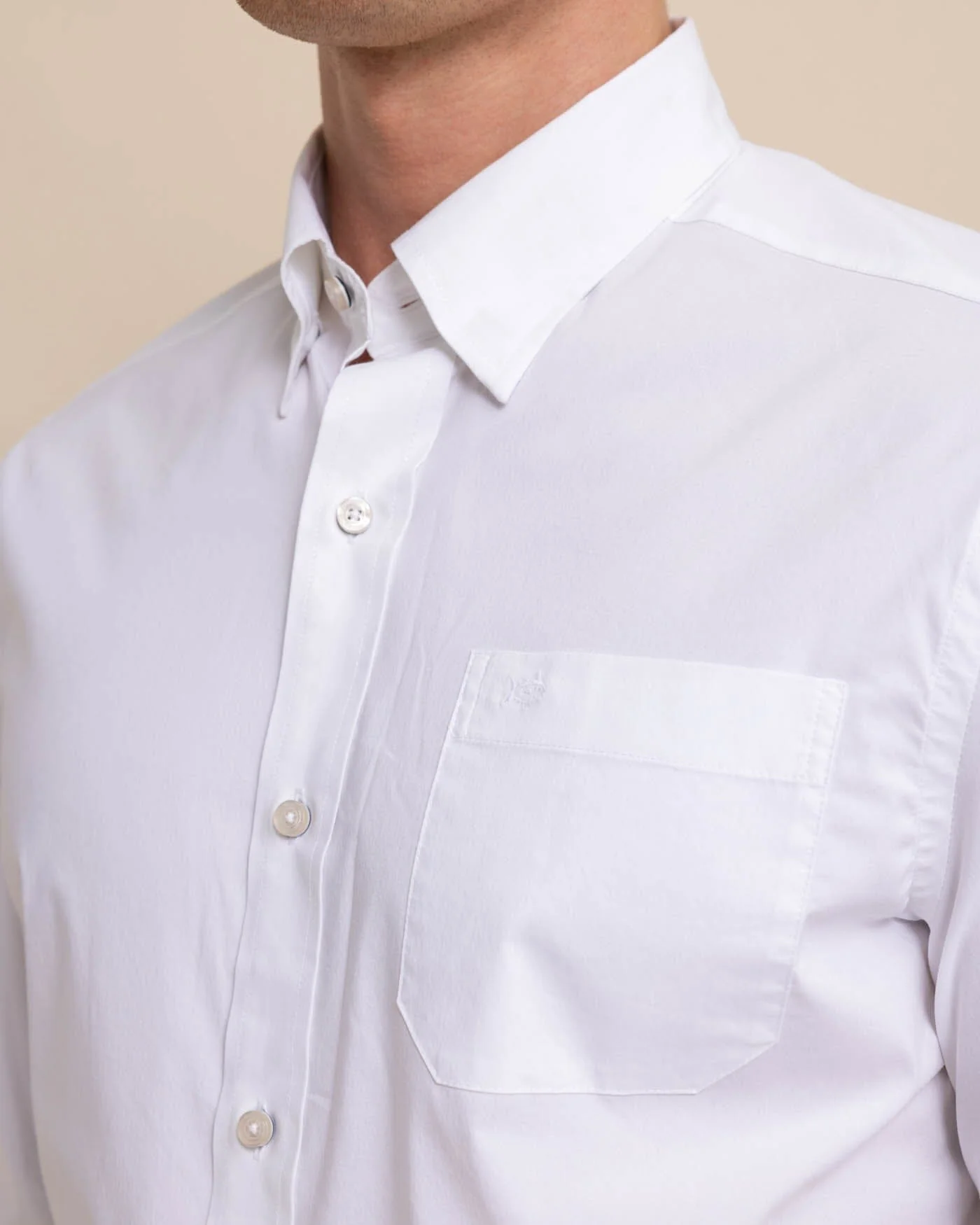 Charleston Overbrook Solid Embroidered Sport Shirt - Image 5