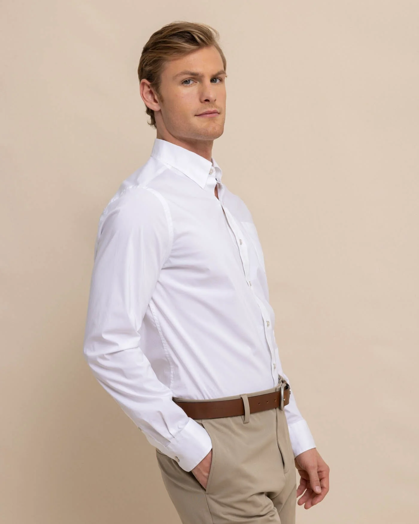 Charleston Overbrook Solid Embroidered Sport Shirt - Image 7