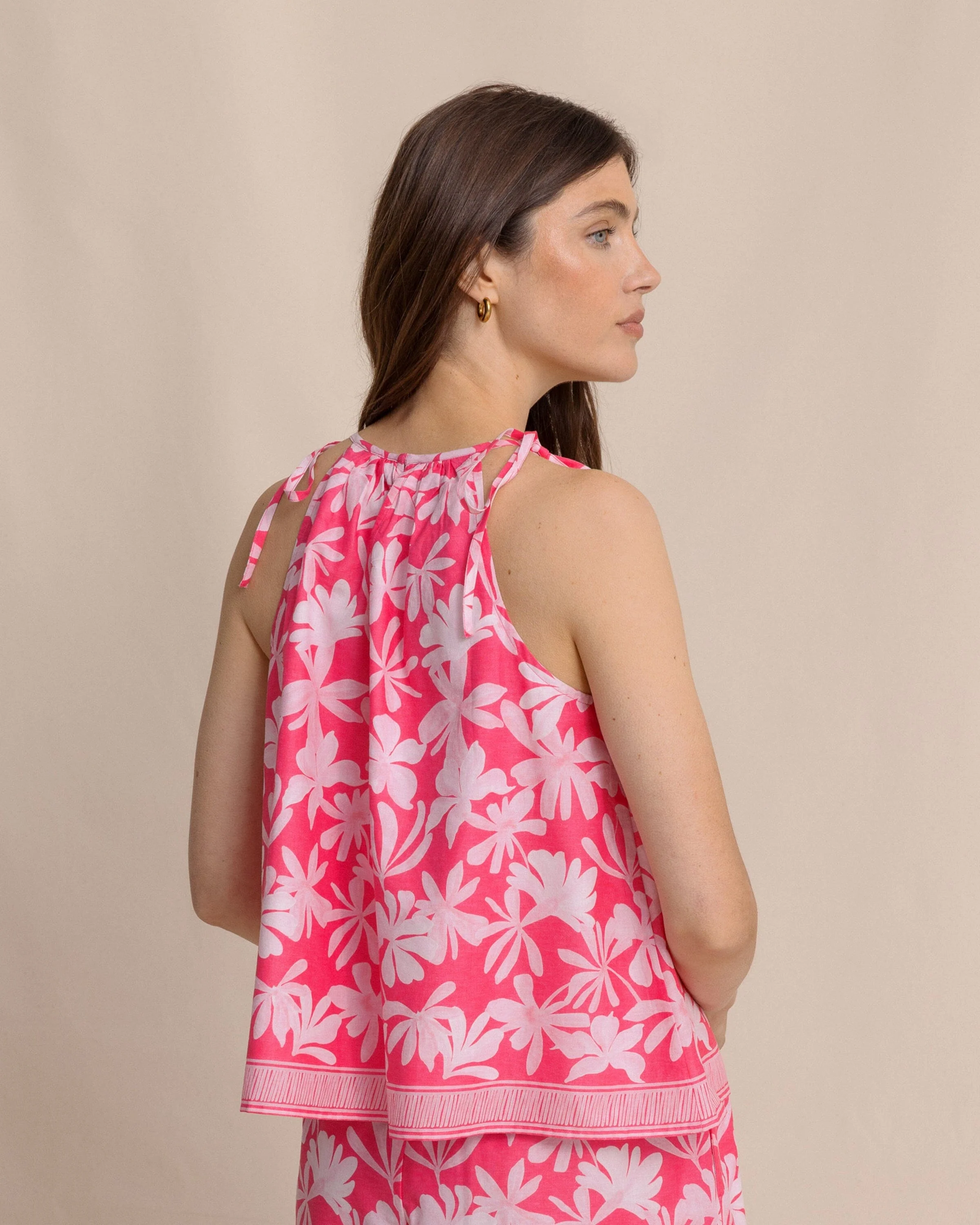Chrissy Tie Shoulder Printed Top - Image 2