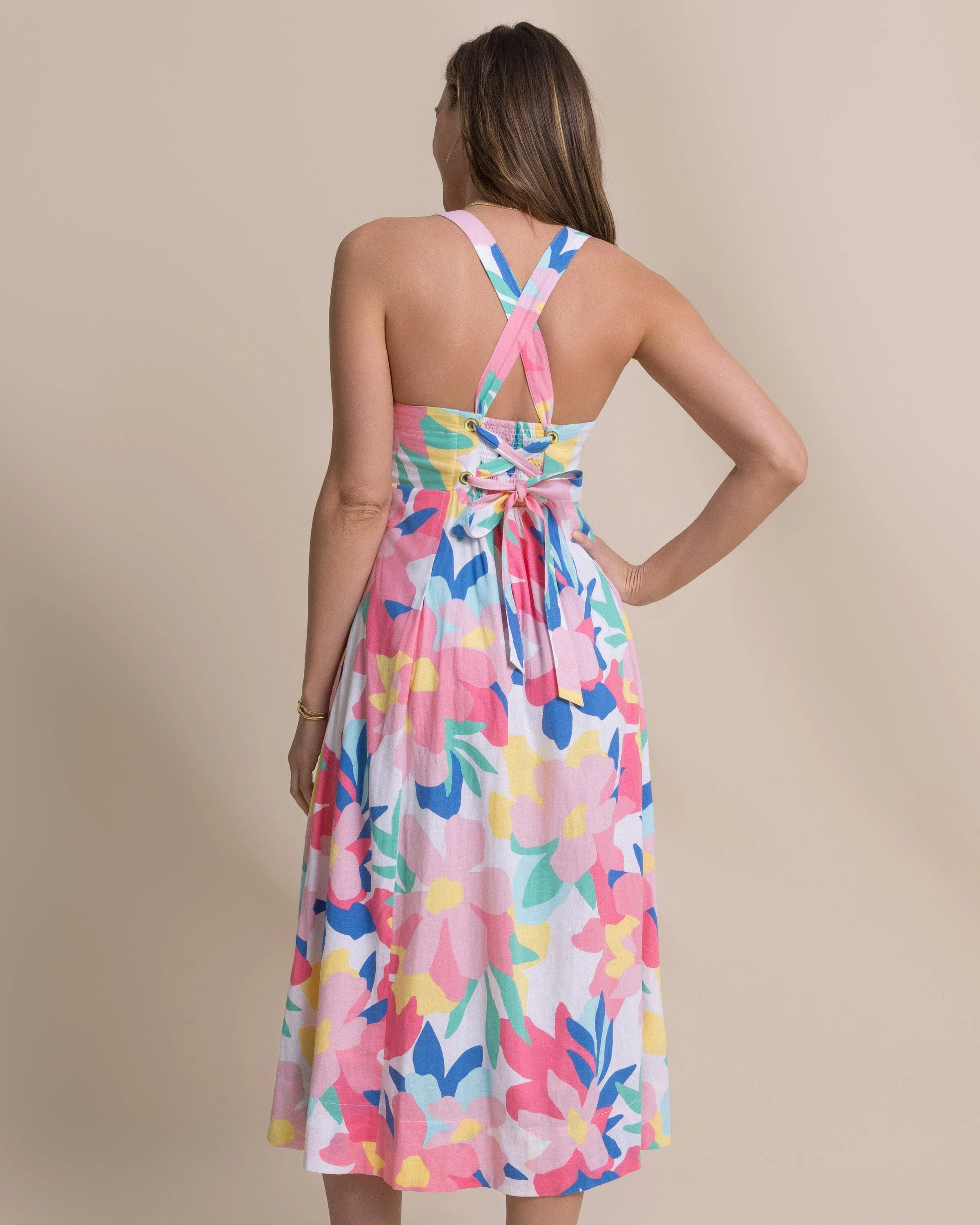 Cinzia Printed Cross Strap Dress - Image 6
