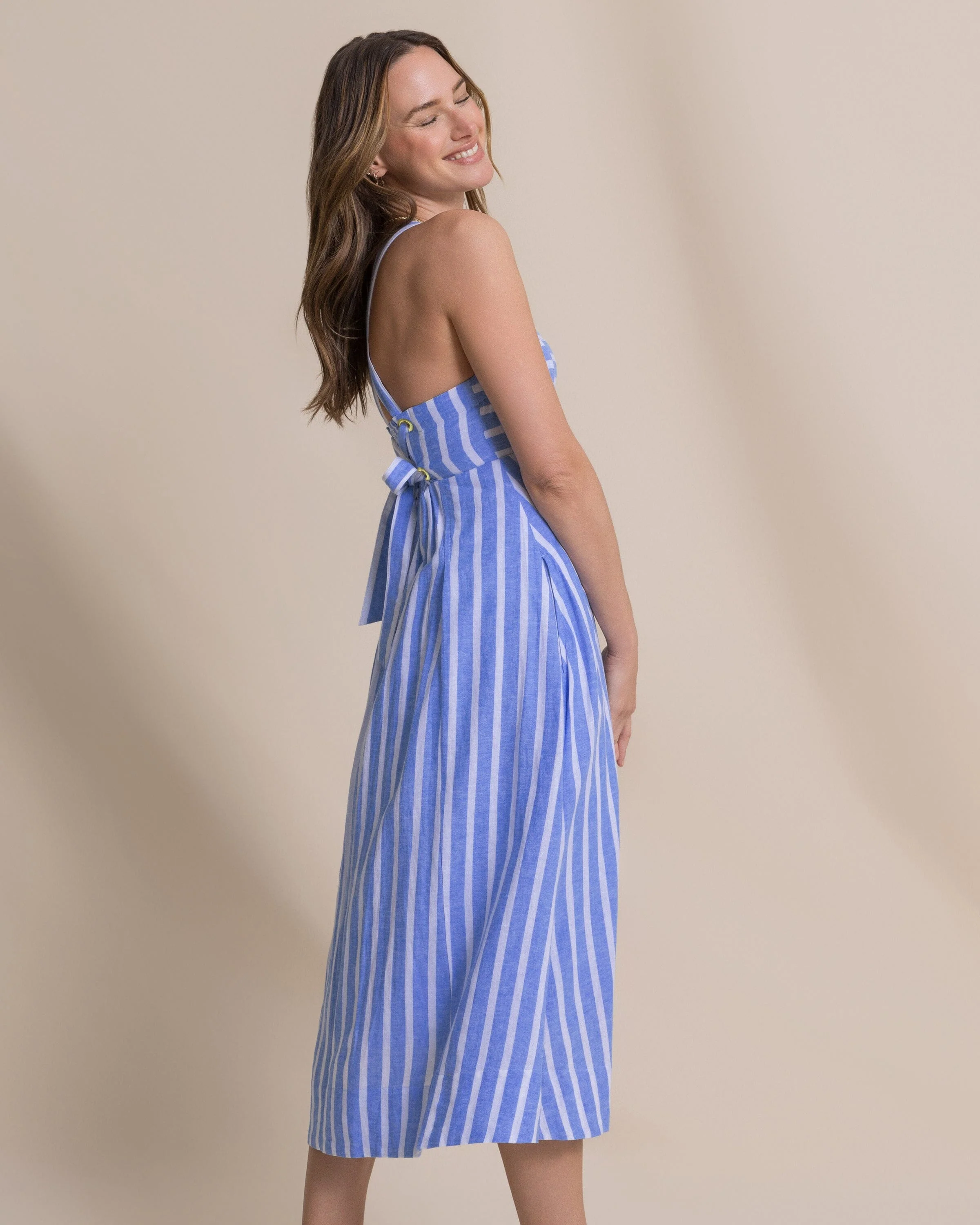 Cinzia Striped Cross Strap Dress - Image 5