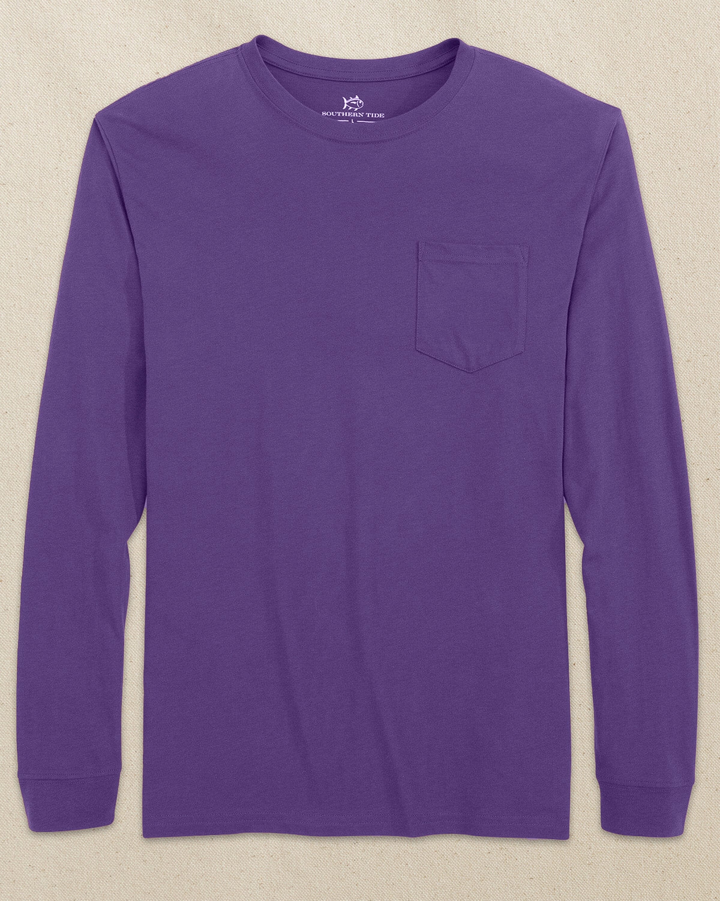 Classic Long Sleeve Pocket T-Shirt - Regal Purple