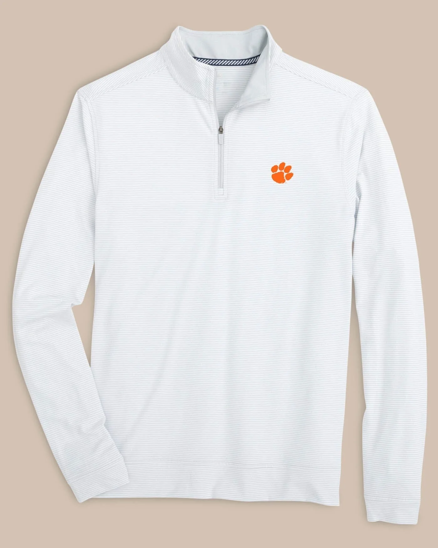 Clemson Tigers Cruiser Micro-Stripe Heather Quarter Zip - Image 3