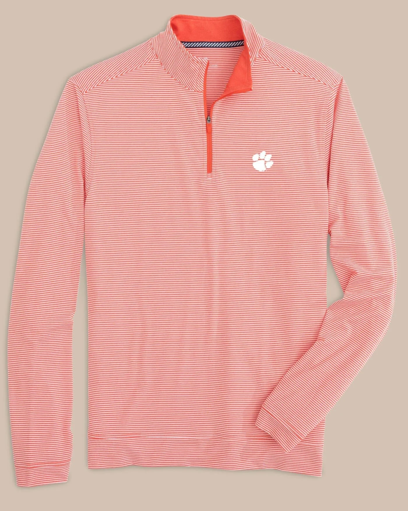 Clemson Tigers Cruiser Micro-Stripe Heather Quarter Zip - Image 4