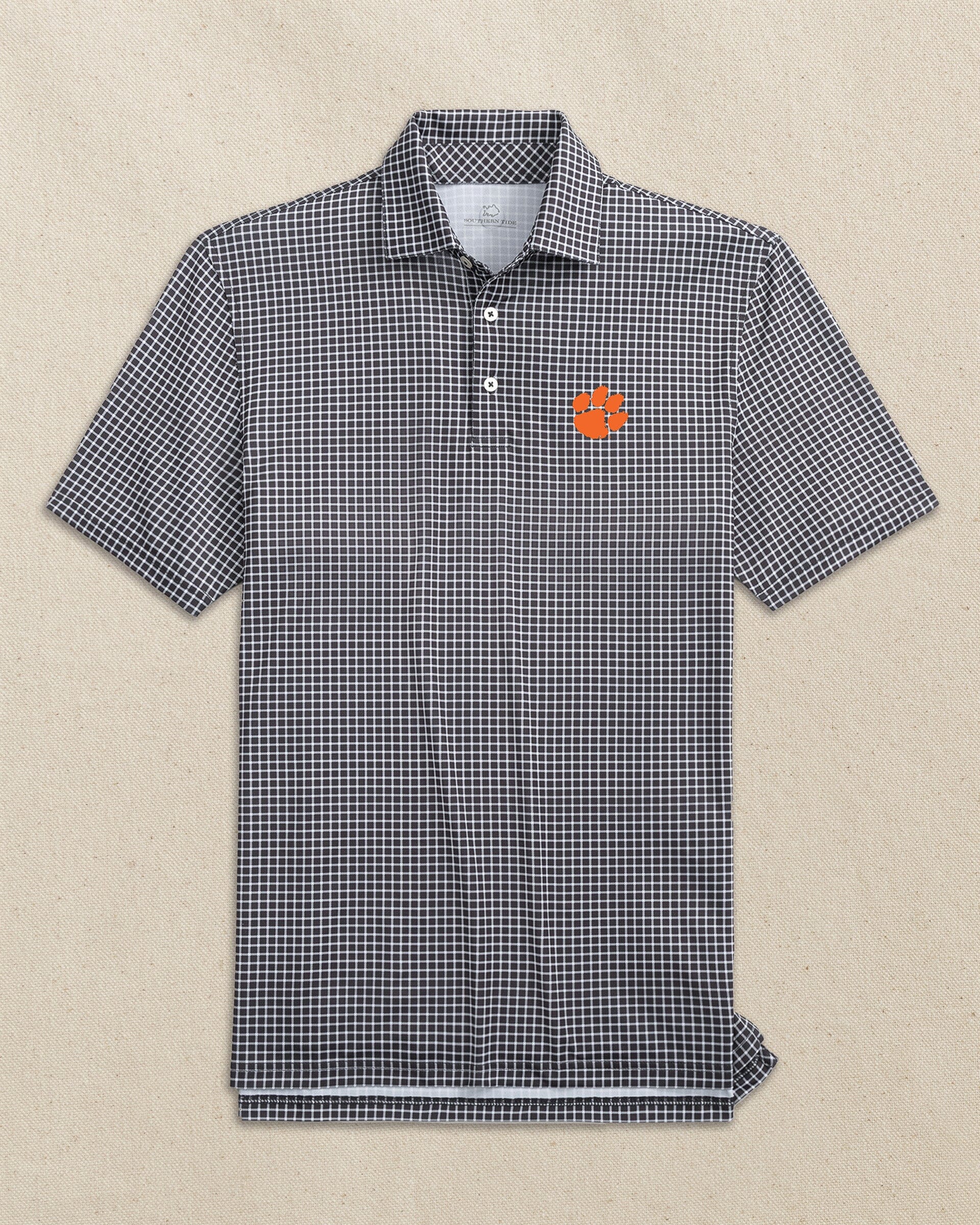 Clemson Tigers Driver Dunes Edge Plaid Polo - Image 7
