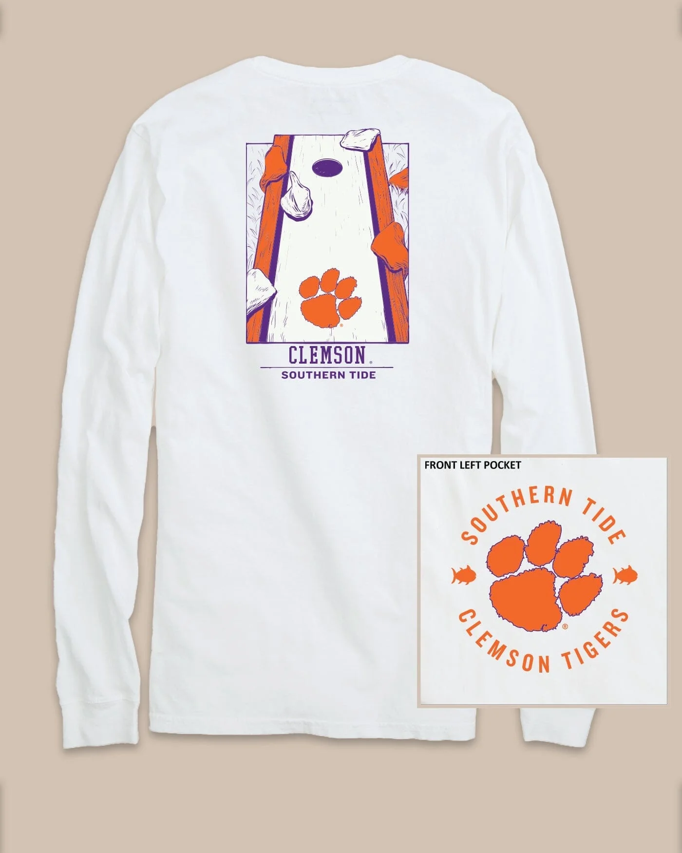 Clemson Tigers Gameday Cornhole Board T-Shirt - Image 2