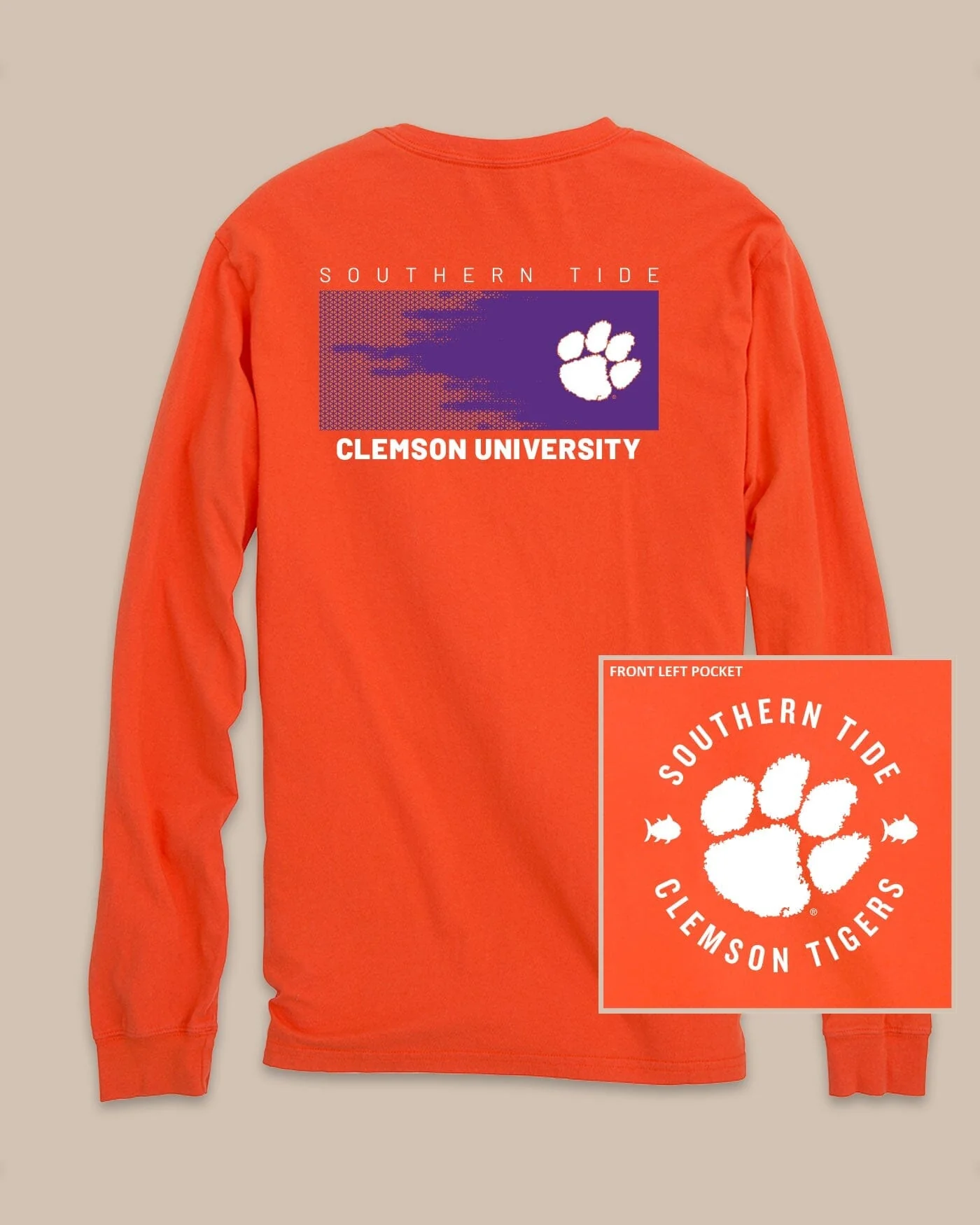 Clemson Tigers Gameday Hexagon Gradient T-Shirt - Image 2
