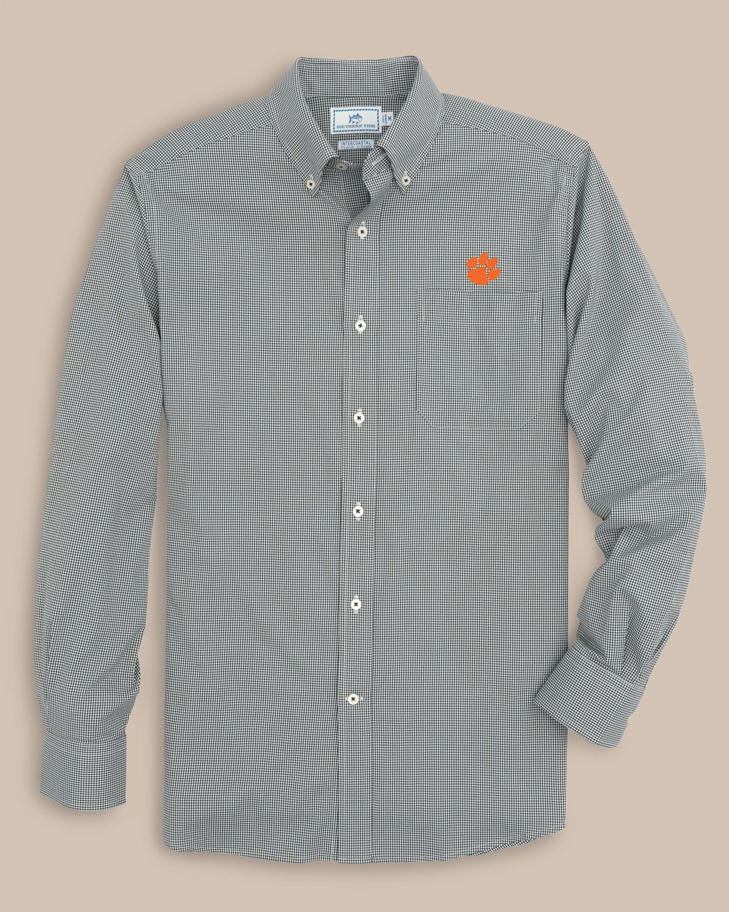 Clemson Tigers Gingham Button Down Shirt - Image 2
