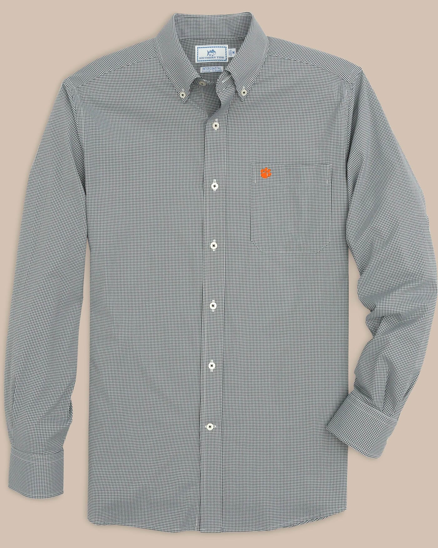 Clemson Tigers Gingham Button Down Shirt - Image 5